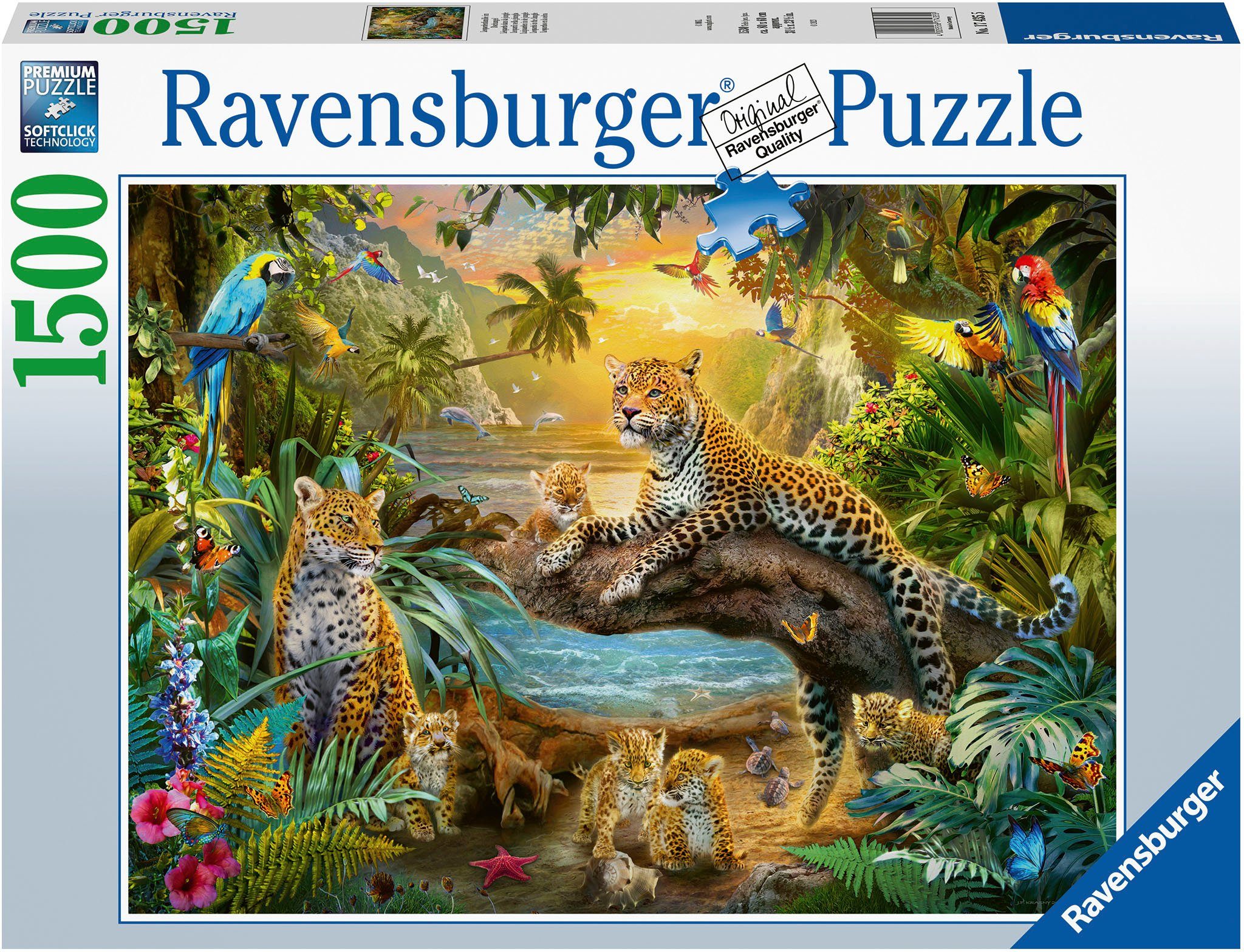 - im Dschungel, Germany; - Puzzleteile, weltweit Ravensburger Puzzle schützt 1500 in FSC® Wald Made Leopardenfamilie