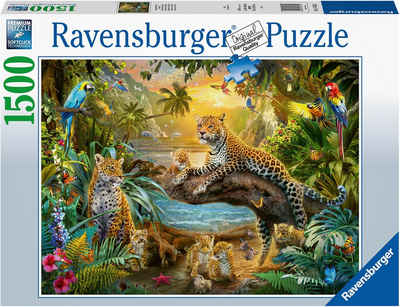 Ravensburger Puzzle Leopardenfamilie im Dschungel, 1500 Puzzleteile, Made in Germany; FSC® - schützt Wald - weltweit