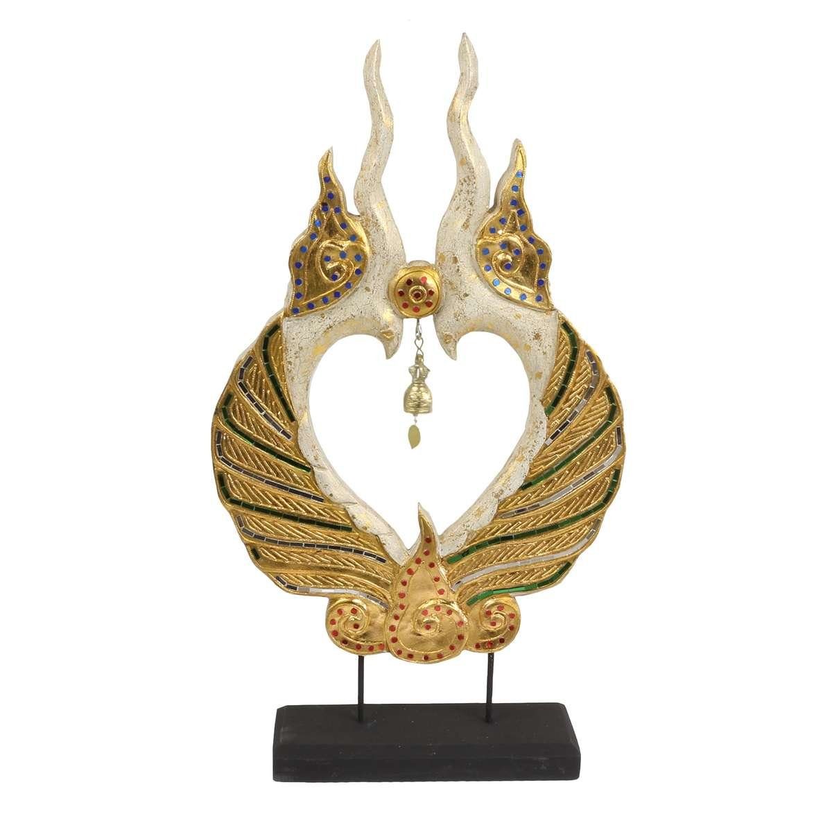 St), Himmelsflamme in im mit (1 traditionelle glocke Ursprungsland gold Handarbeit Skulptur Galerie Herstellung weiß Oriental Dekofigur