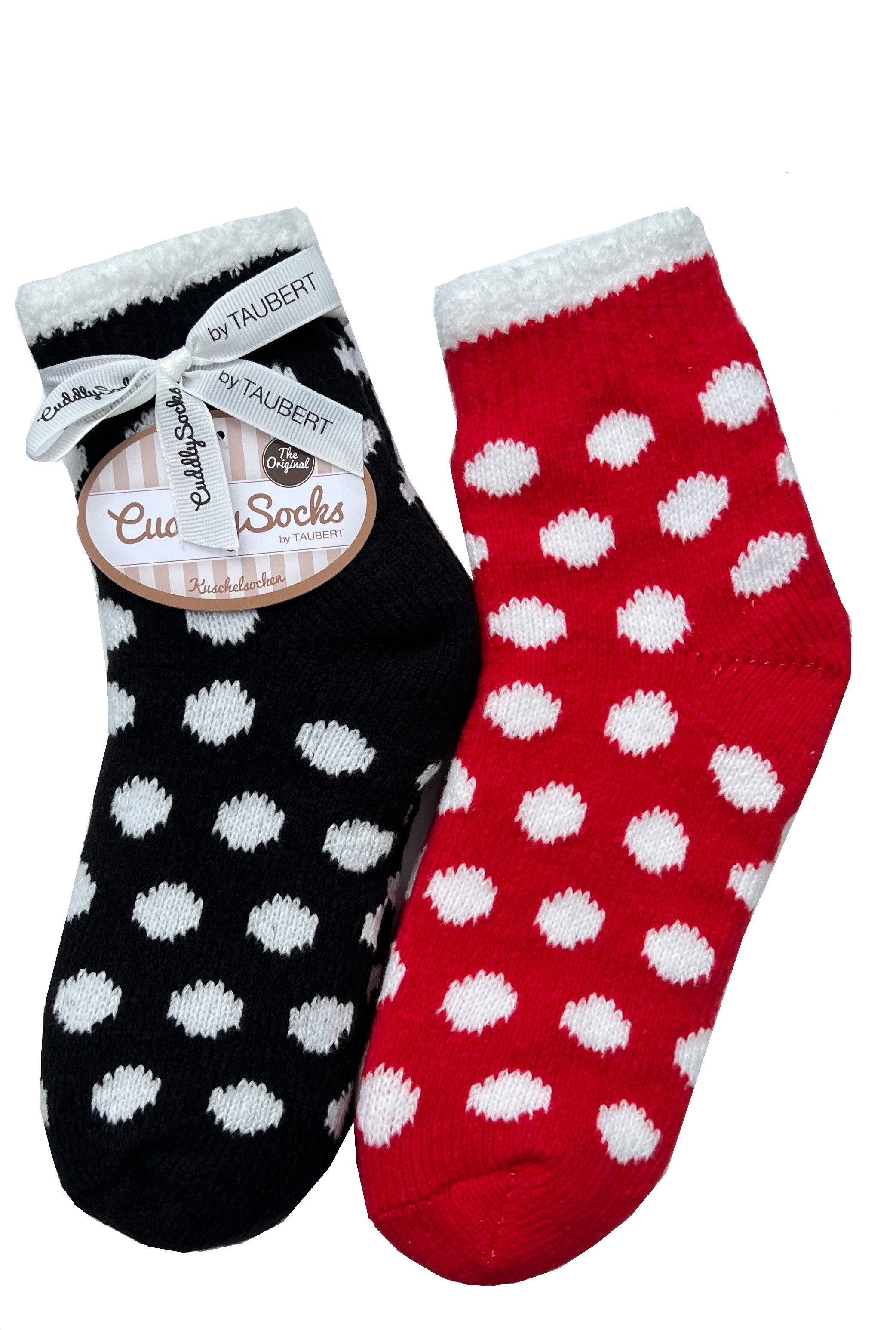 Taubert Kuschelsocken Daisy rot schwarz