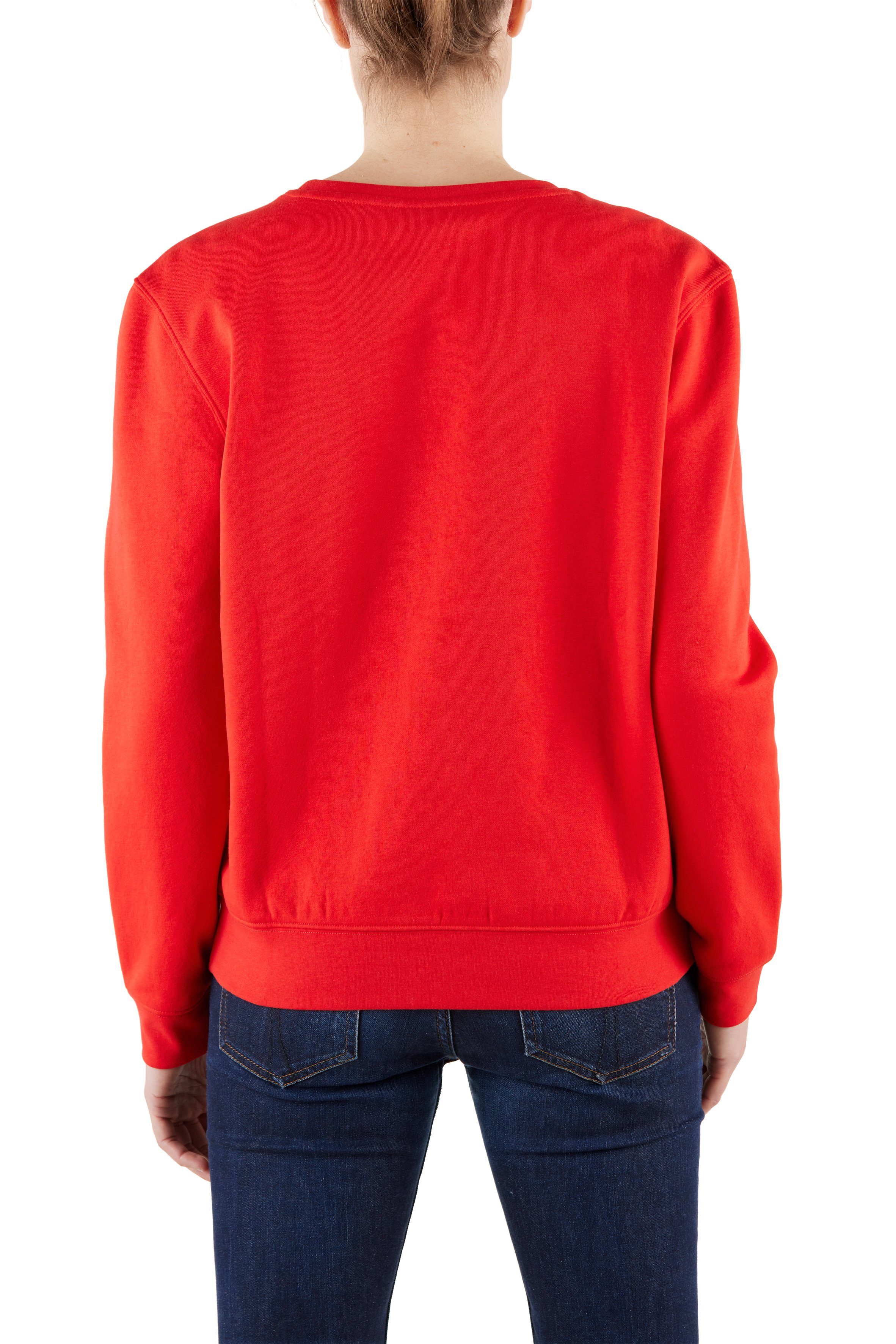 Northern Country Sweatshirt für Red Baumwollmix, sich trägt soften Fiery locker Damen und leicht aus