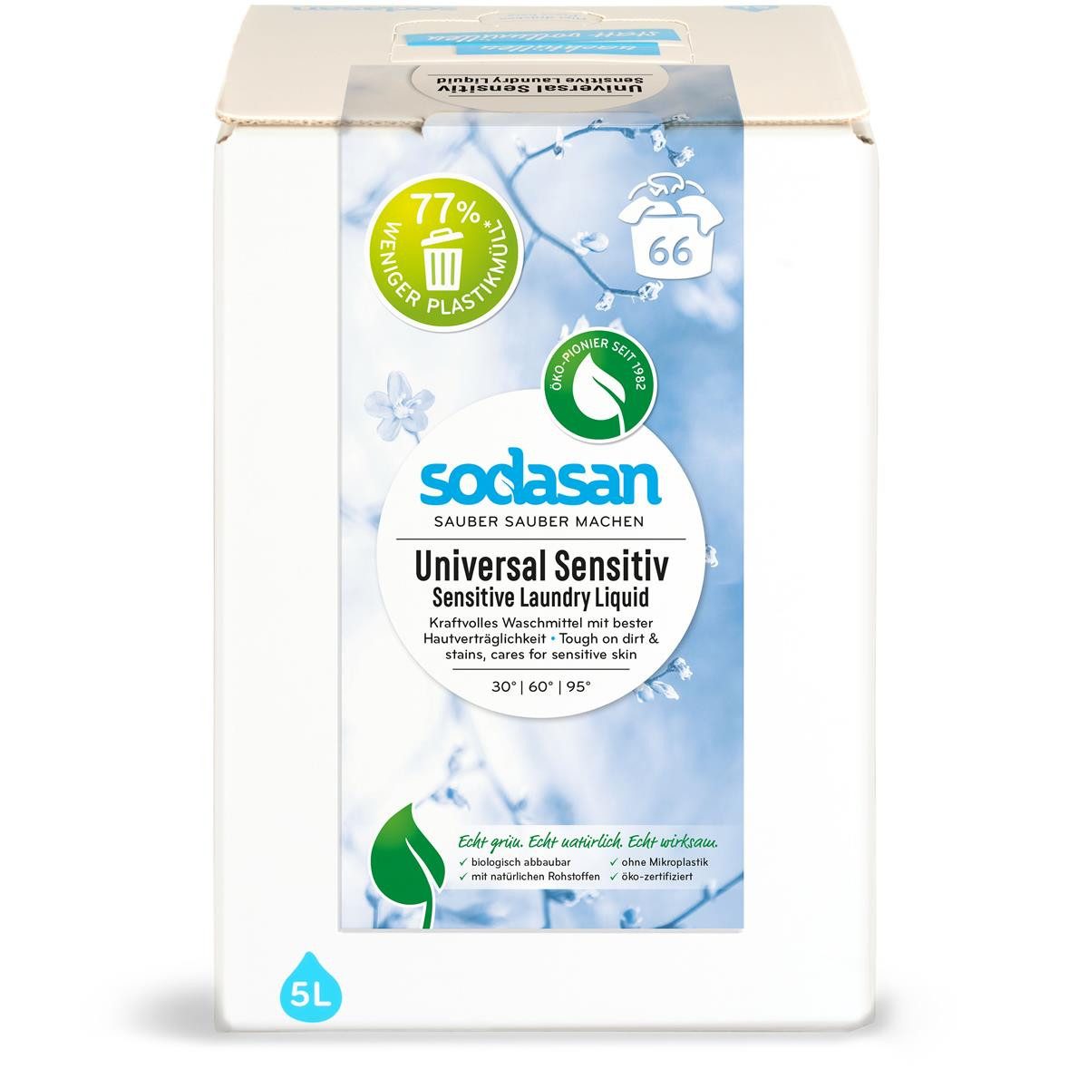 Sodasan Sodasan Universal Стиральный порошок Sensitiv BiB 5L (1er Pack) Colorwaschmittel