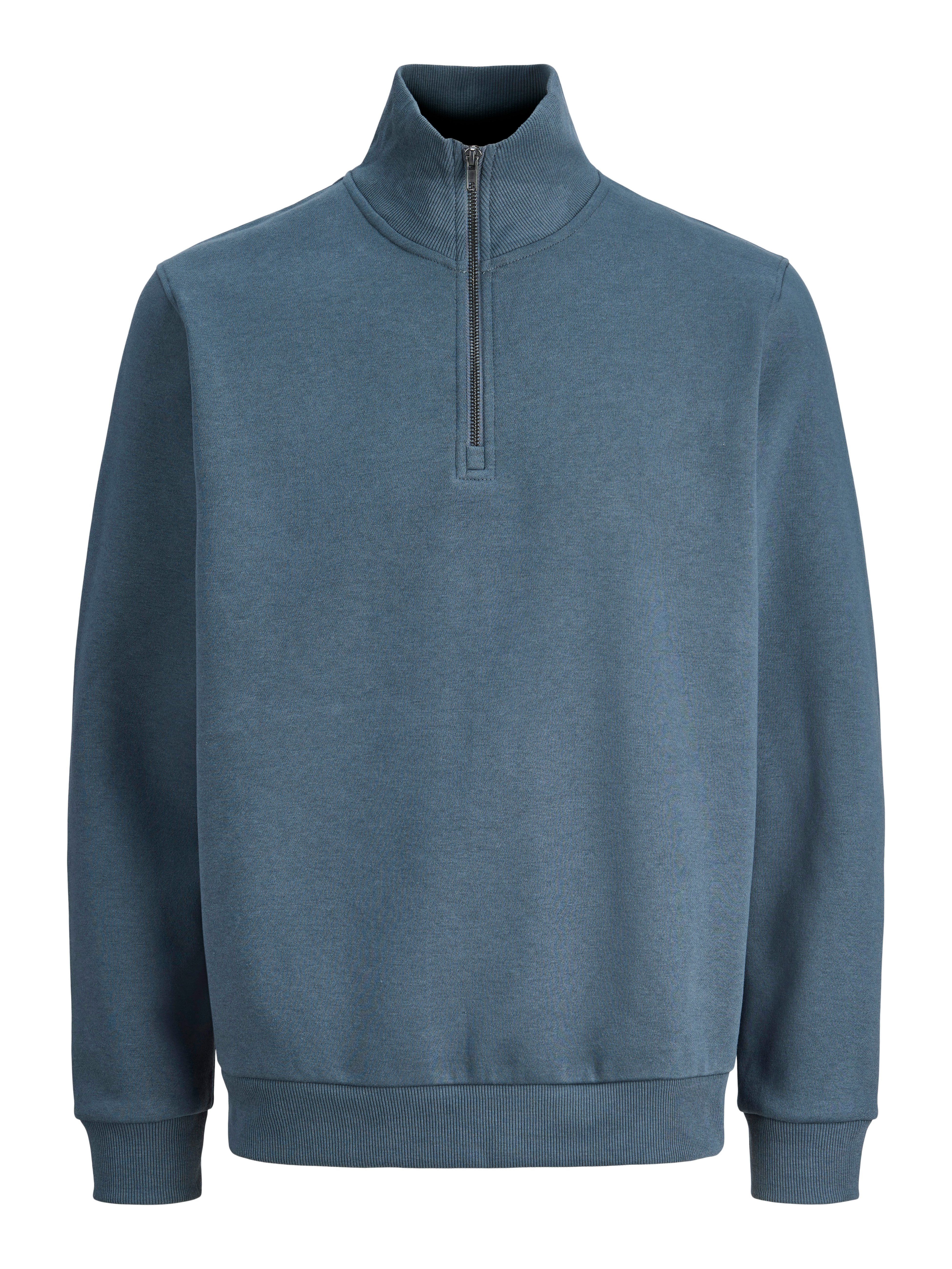 Jack & Jones Sweatshirt JJEBRADLEY SWEAT HALF ZIP NOOS Materialmix, relaxed fit – Bild 4 von 5