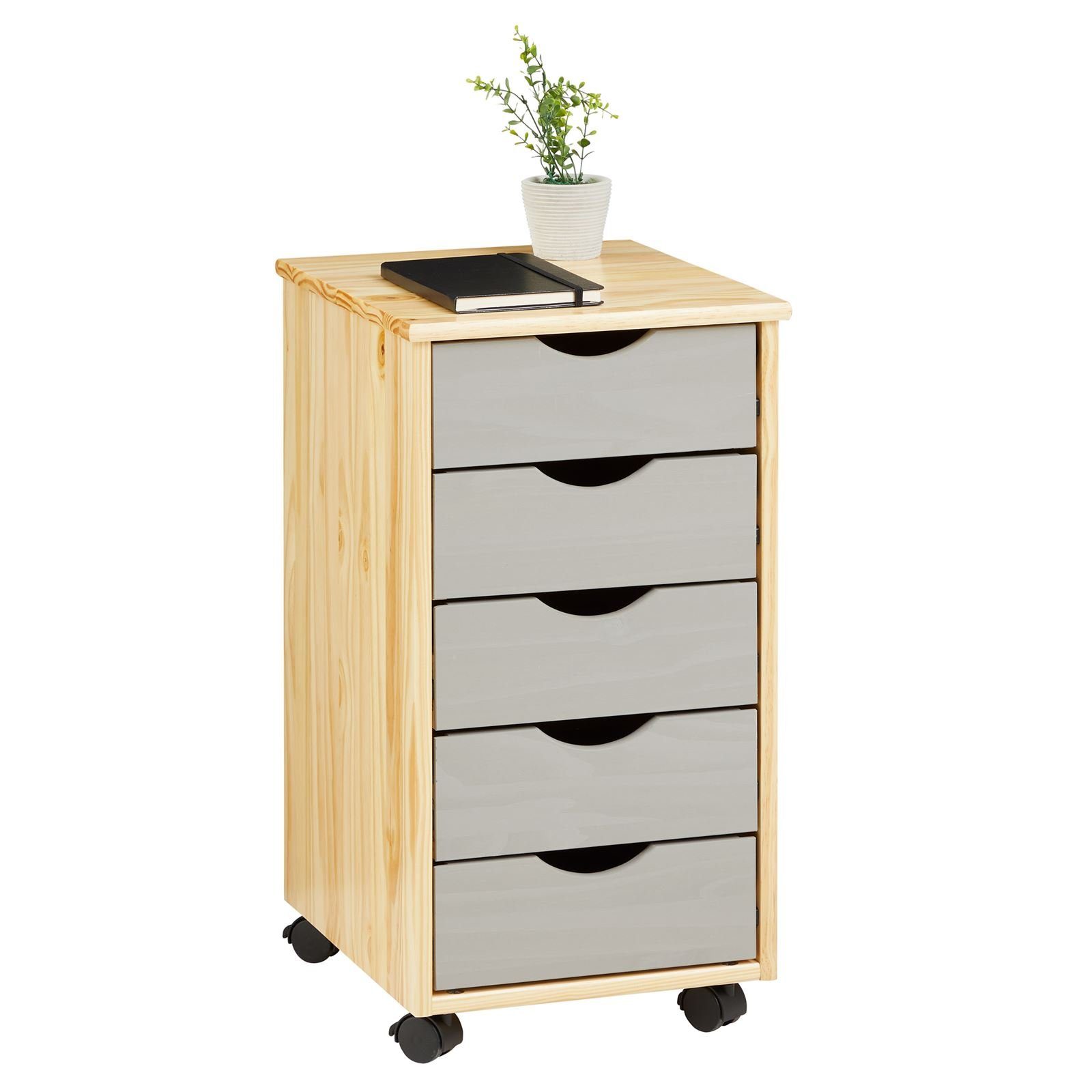 IDIMEX Rollcontainer LAGOS, Rollcontainer Kiefer Bürocontainer günstig online kaufen