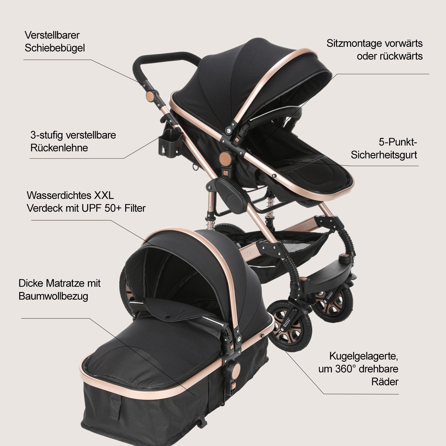 Oyajia 3in1 Kinderwagen - Bild 3