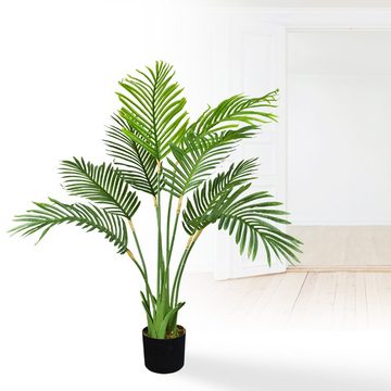 Kunstpalme Kunstpflanze Palme Palmenbaum Arekapalme Künstliche Pflanze 100 cm, Decovego