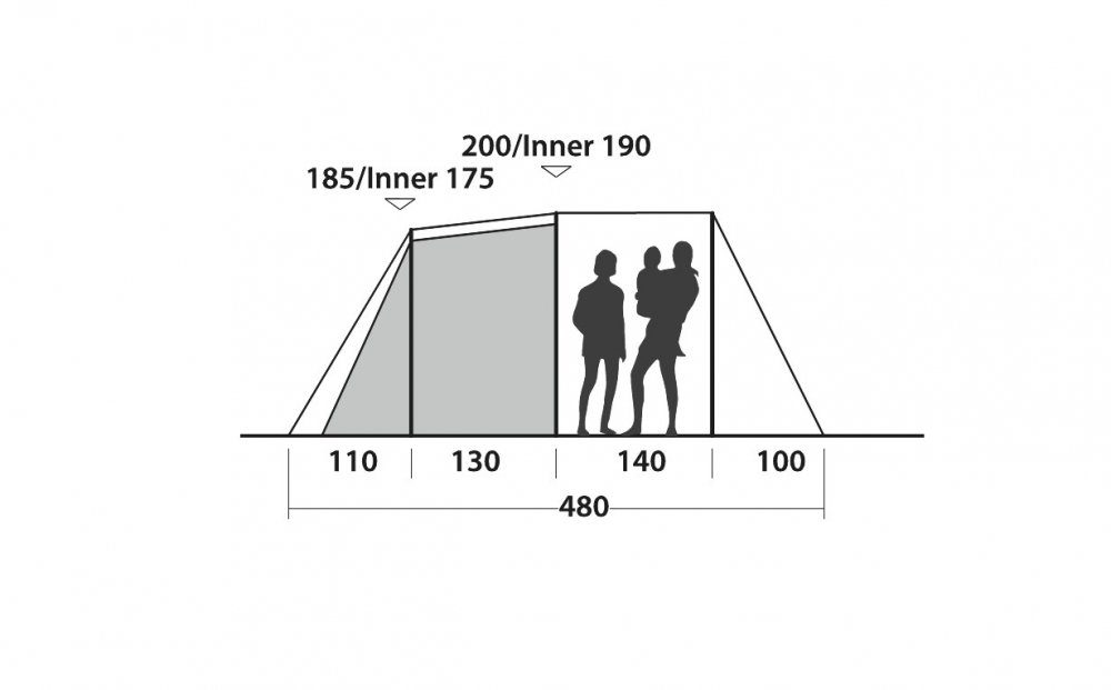 Huntsville Personen: 5 easy camp Tunnelzelt 500,