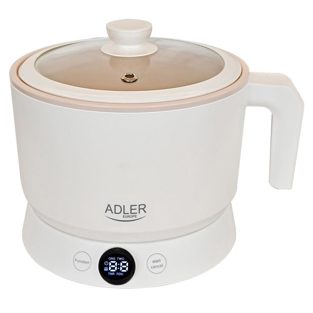 ADLER EUROPE Multikocher AD 6422, 800 W, 1 l Schüssel, LED-Touch-Display, Warmhaltefunktion bis 12 Std., Dampfgaraufsatz