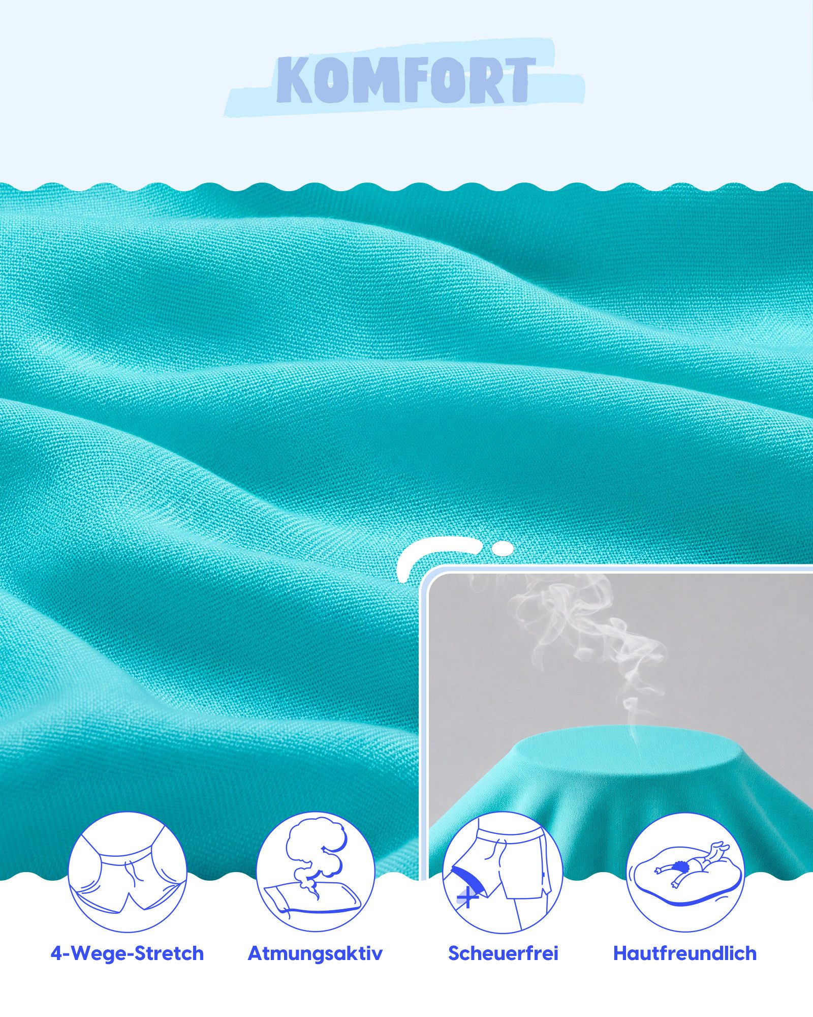 MaaMgic Badehose Shorts Jungen 2-in-1 mit verstellbarem Kordelzug (1-St) Stretch Schwimmshorts mit Innenfutter für Strand und Schwimmbad