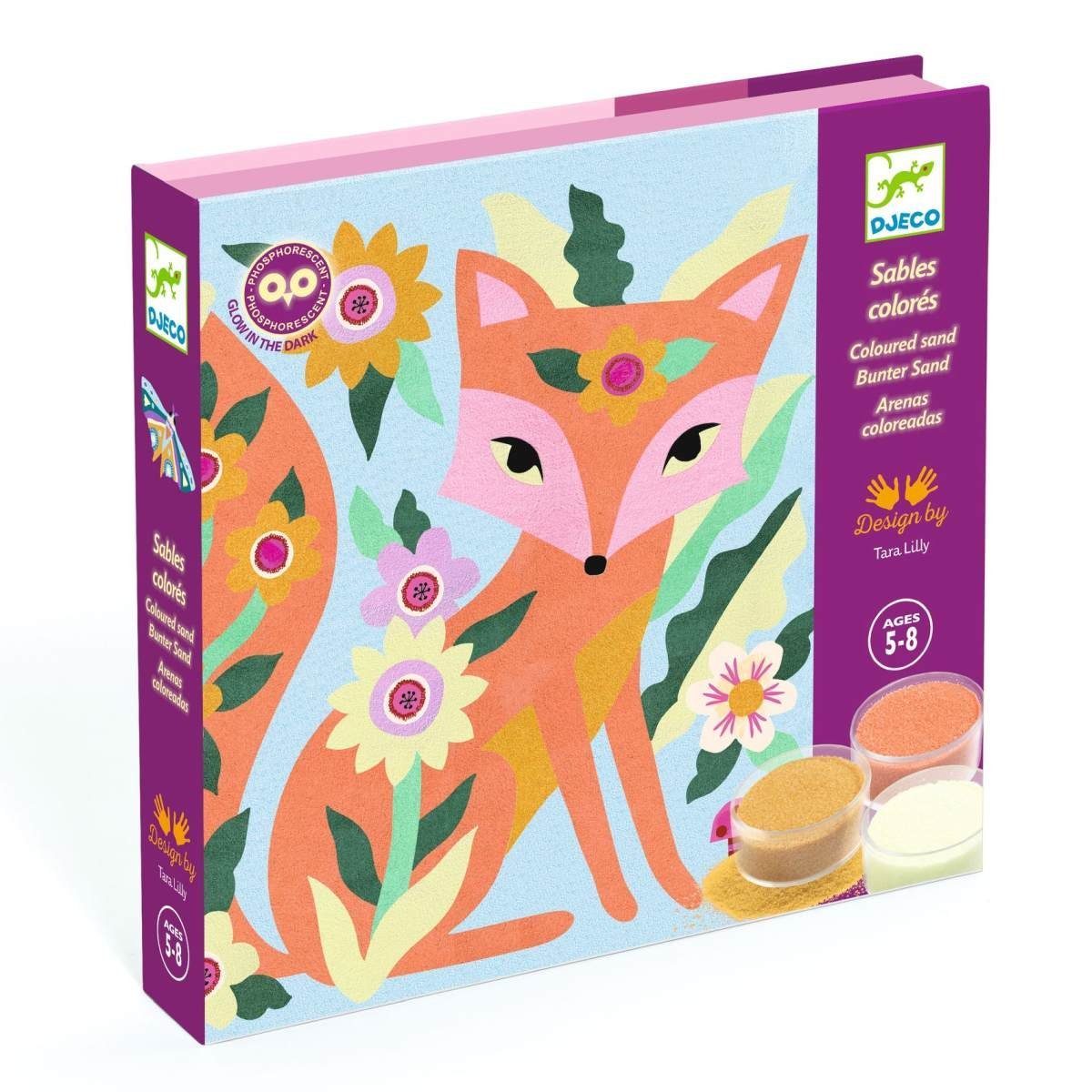 DJECO Kreativset Bastelpackung Sandbild: Garden lights leuchtet im Dunkeln günstig online kaufen