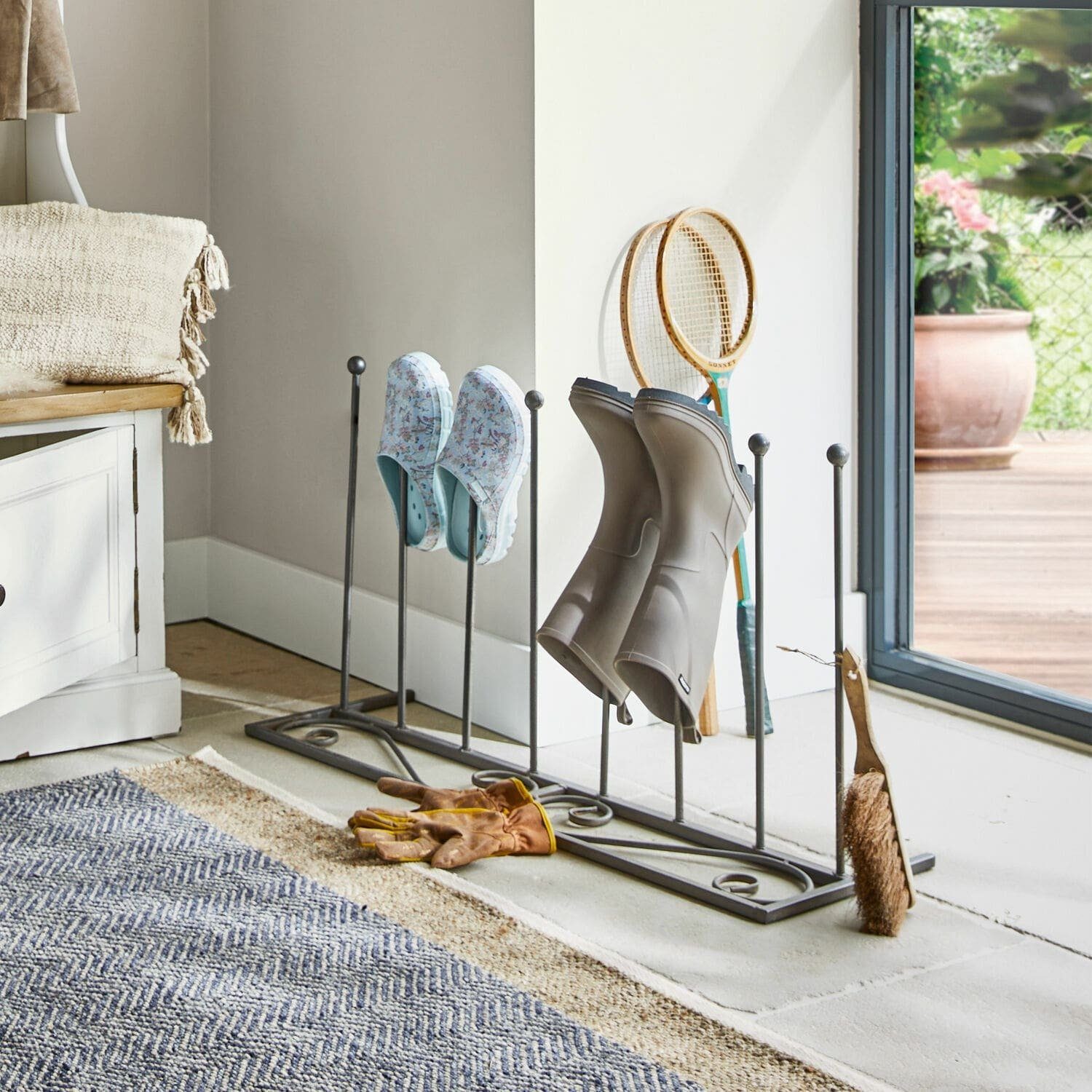 Mirabeau Schuhregal Schuhständer aus Eisen – Vintage Schuhregal für Flur & günstig online kaufen