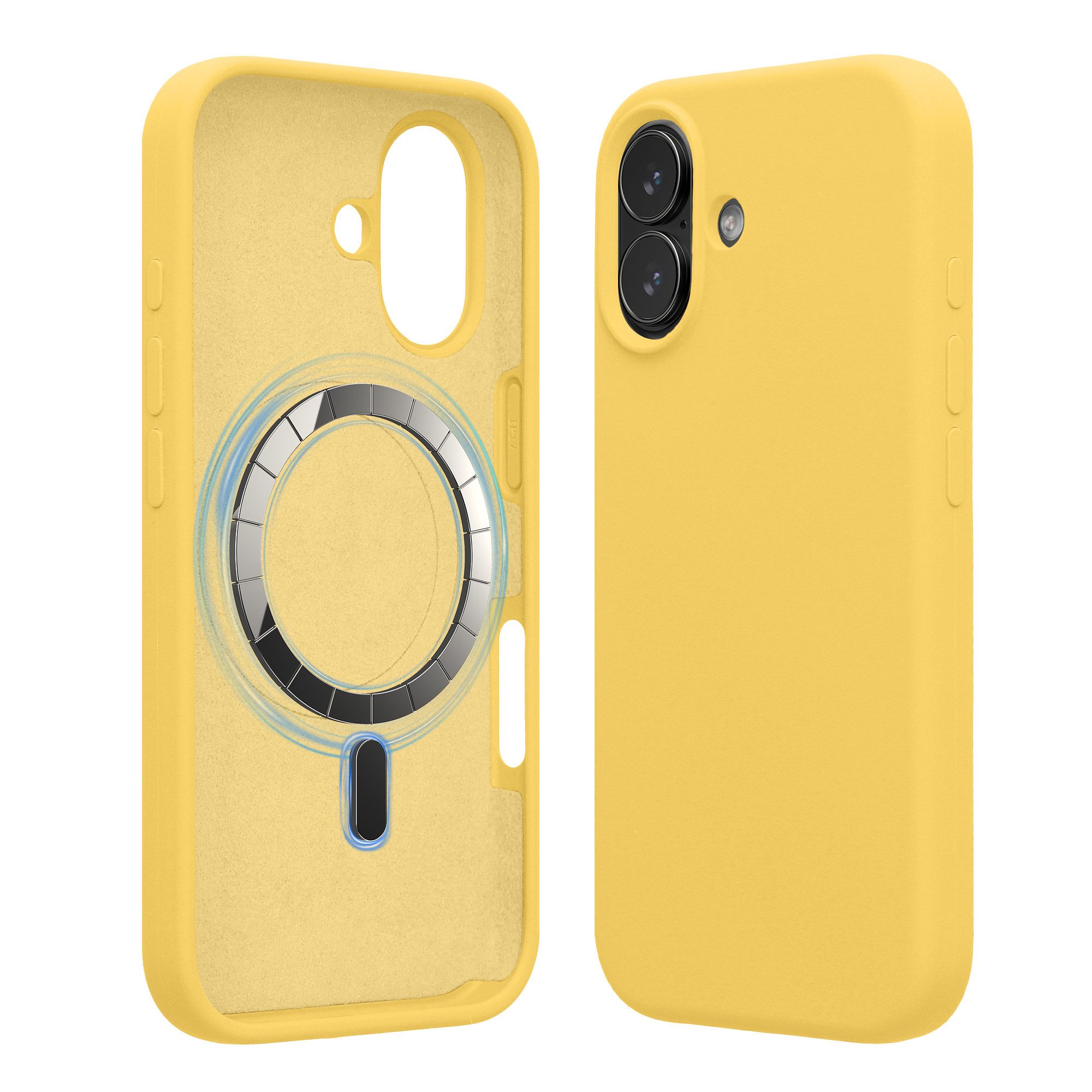 kwmobile Smartphone-Hülle Hülle kompatibel mit Apple iPhone 17, magnetische Handyhülle Silikon Case - Cover gummiert