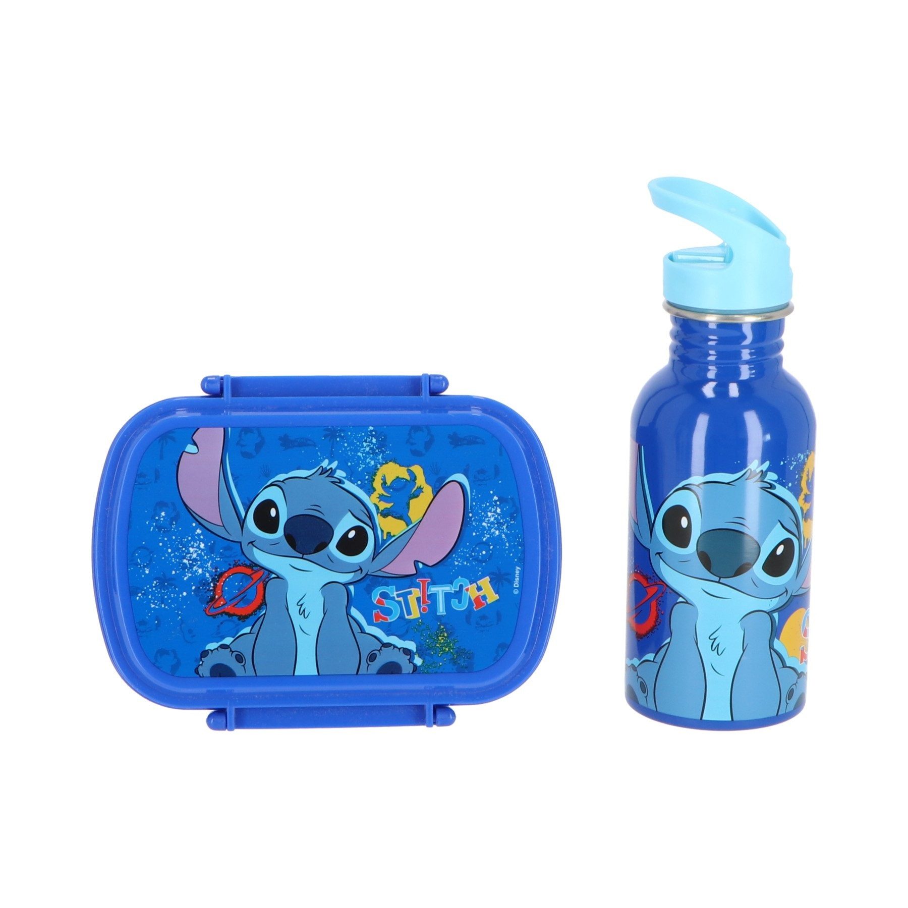 Lilo & Stitch Lunchbox Lilo & Stitch Lunchpaket mit Lunchbox & 500 ml Trinkflasche Edelstahl