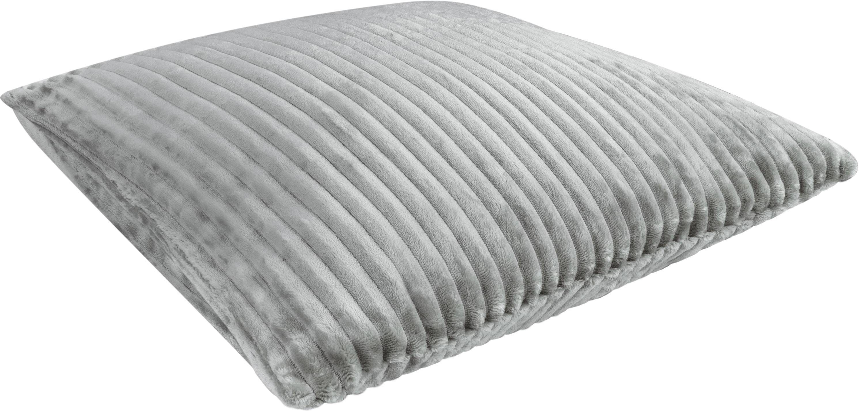 Aspero Kissenbezug 2 Kissenbezüge aus Streifen-Flanell 80x80 cm Pilar, Kopfkissen aus hautsympathischem Material