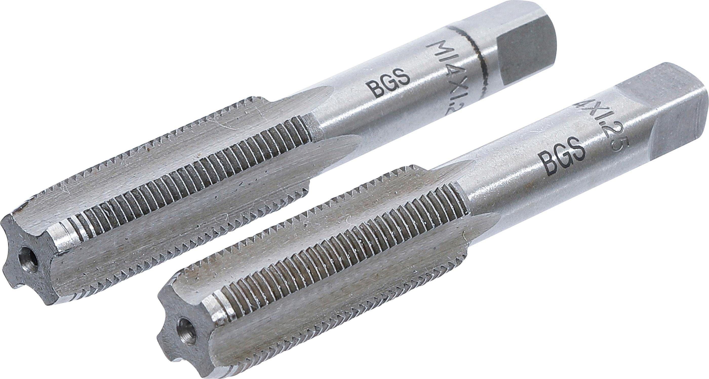 BGS technic Gewindebohrer Gewindebohrer, Vor- und Fertigschneider, M14 x 1,25 mm, 2-tlg.