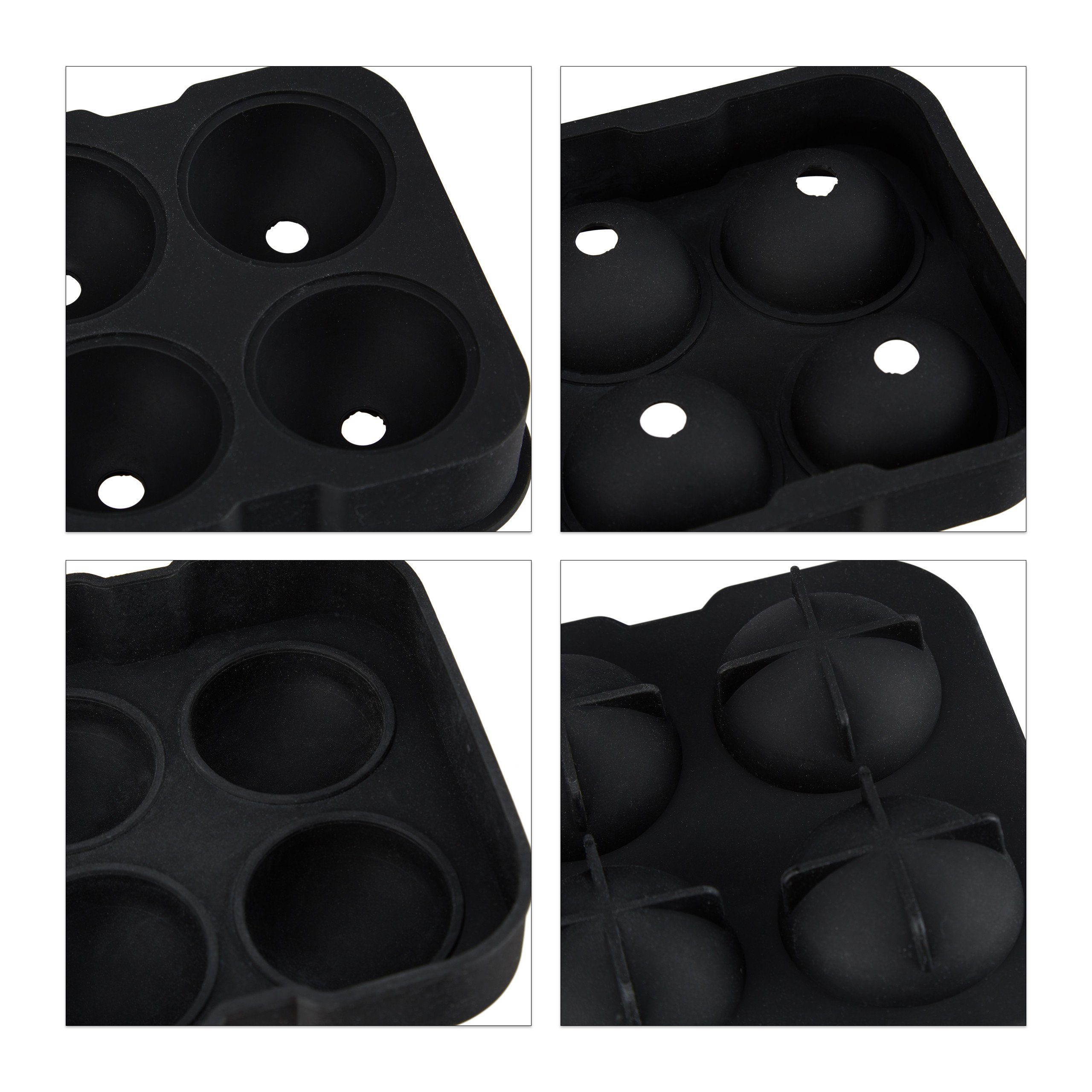 relaxdays Eisform 10x Eiskugelform Silikon