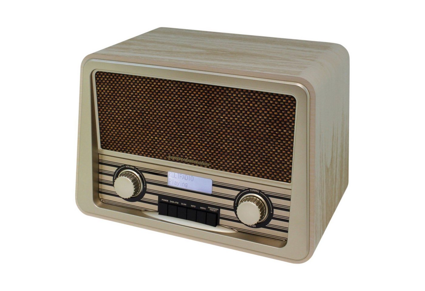 Soundmaster NR920HBR Nostalgie Radio DAB+ UKW-RDS Auto-Scan LCD Festspeicher Digitalradio (DAB) (Digitalradio DAB+, UKW-RDS Radio, 2 W)