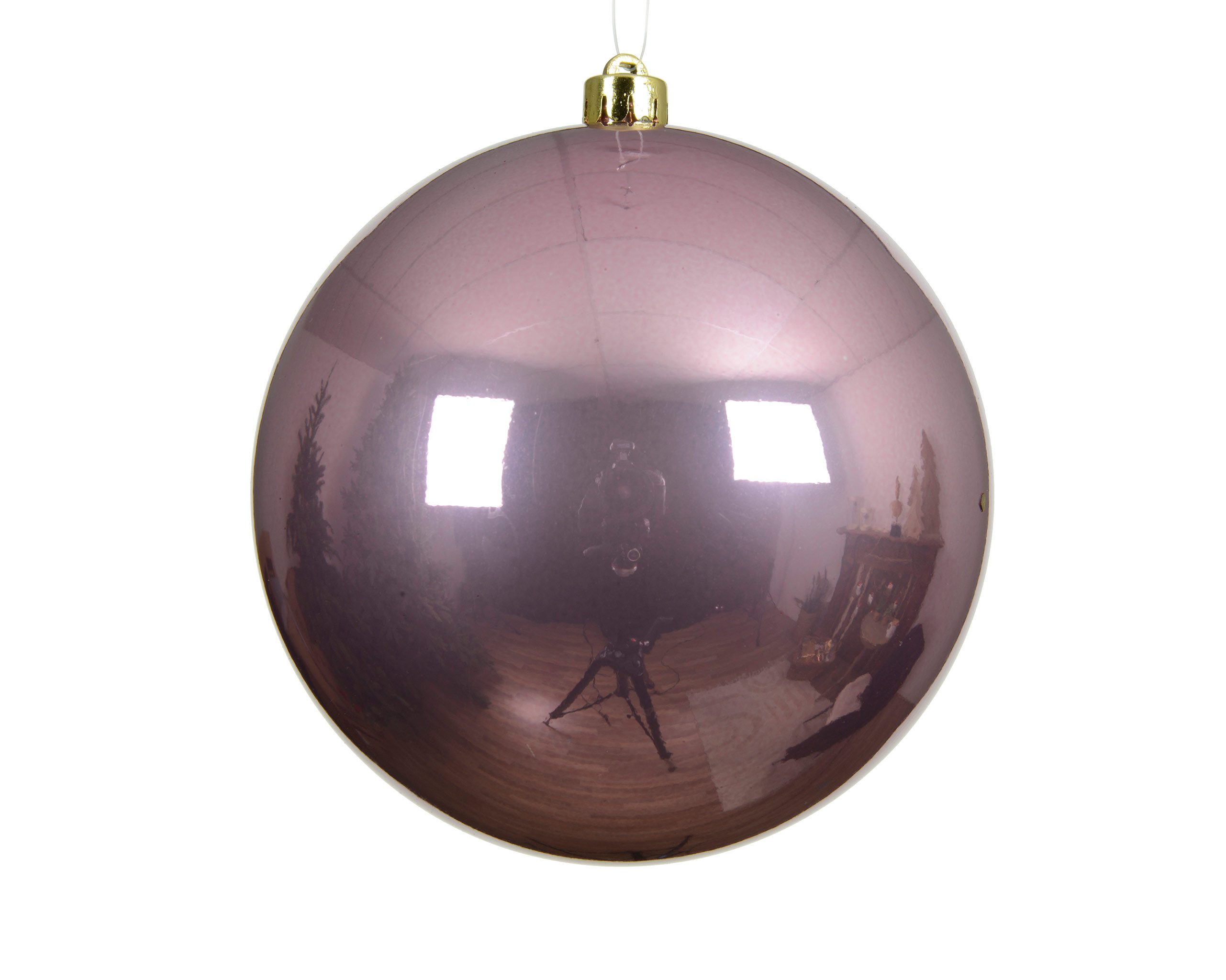 Kaemingk Weihnachtsbaumkugel, Weihnachtskugeln Kunststoff 14cm 1 Stück - Vintagerosa