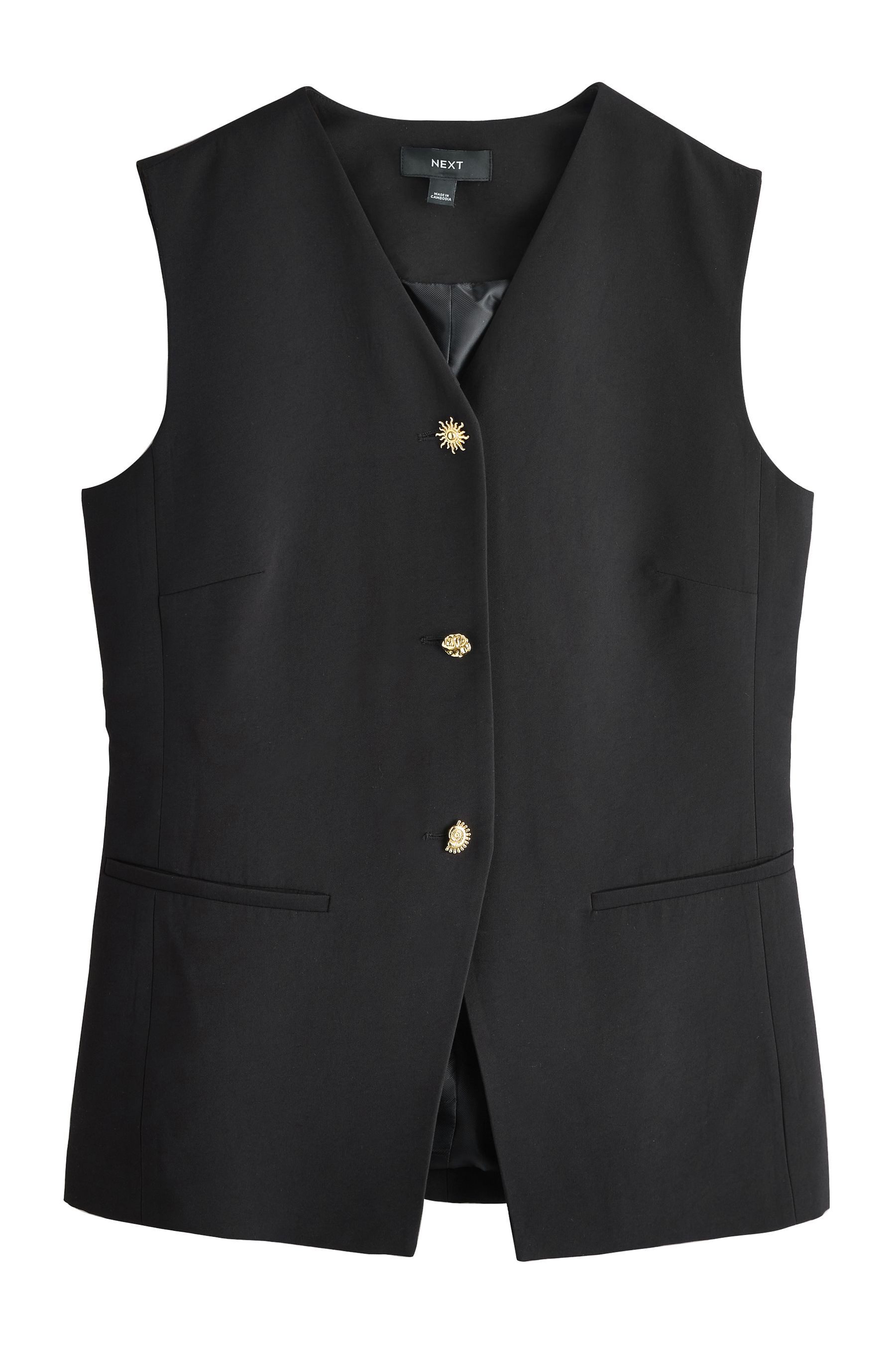 Next Anzugweste Weste mit Rundhalsausschnitt und Knopfdetail (1-tlg) günstig online kaufen