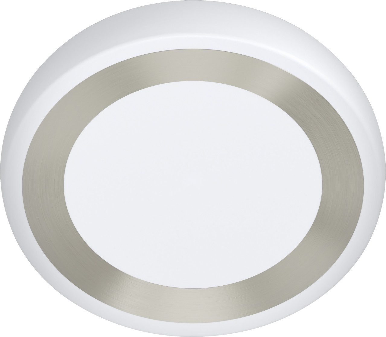 EGLO LED Deckenleuchte Eglo LED Deckenleuchte Ruidera weiß silber Ø 48 cm, Inkl. Leuchtmittel, Nicht dimmbar ohne Bewegungsmelder