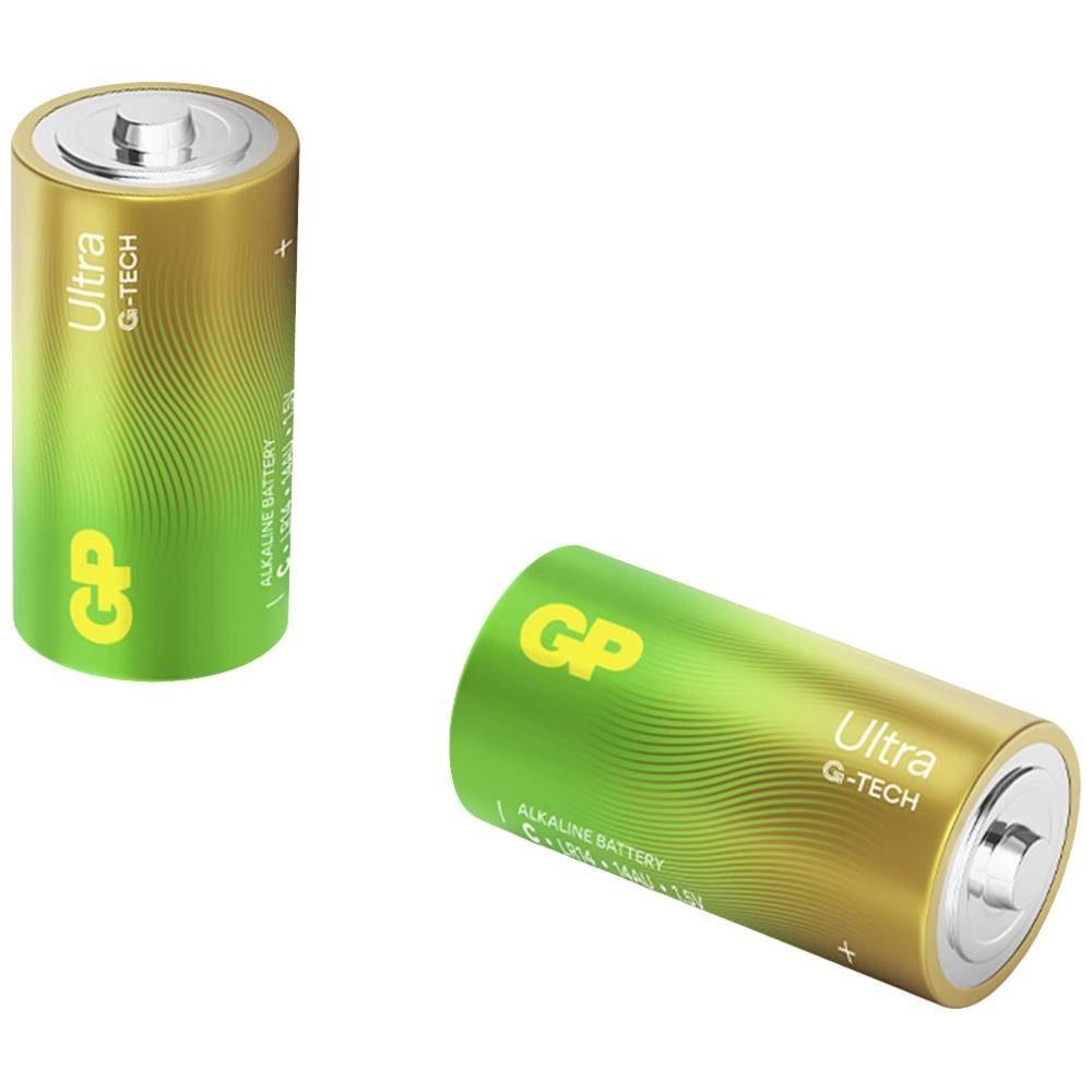GP Batteries GP Ultra Alkaline Batterien C Baby, Lognlife, Akku