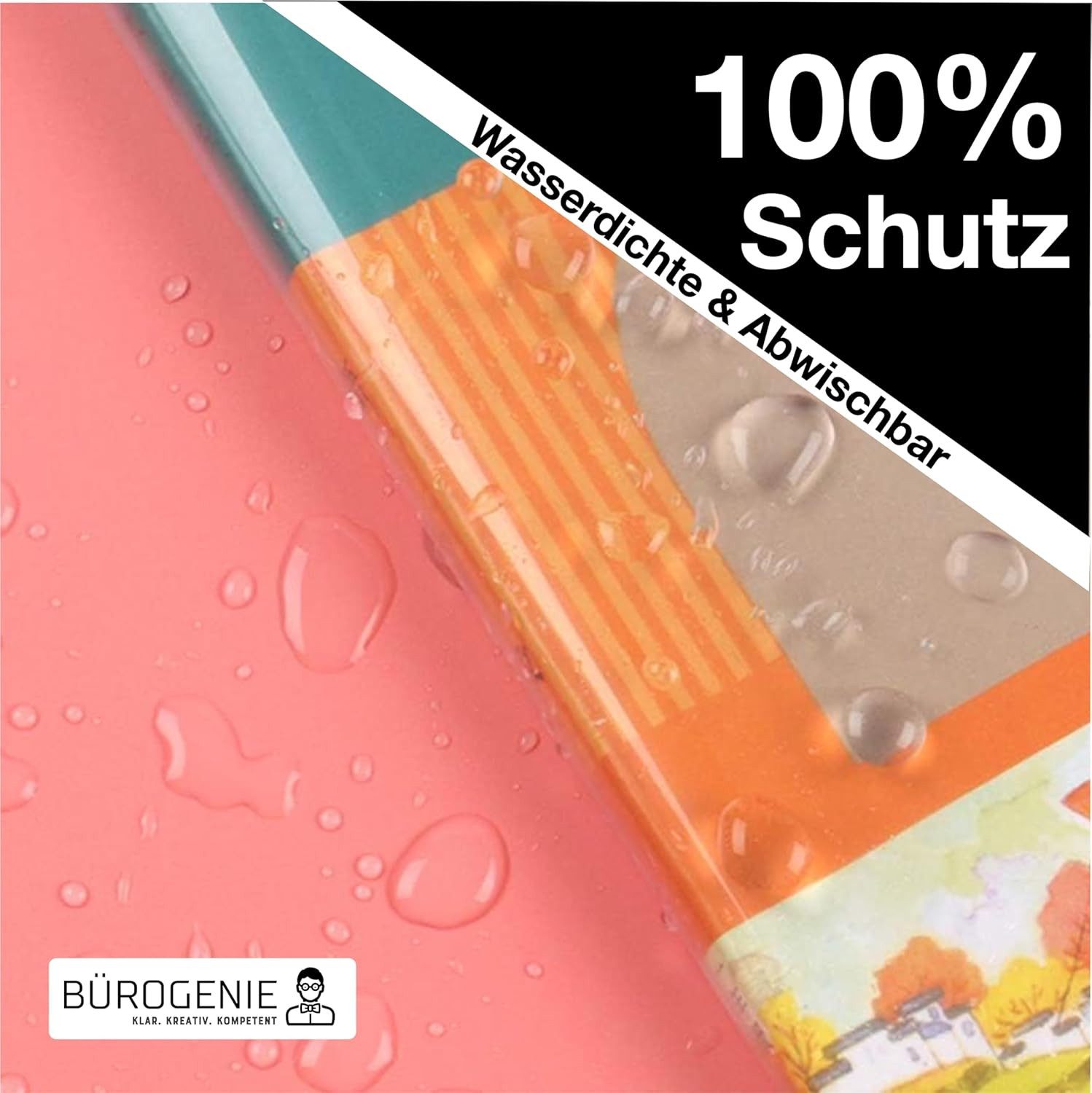 Bürogenie Schulheft 20x Buchumschlag transparent Umschlag & Hefthülle Buchschoner A4