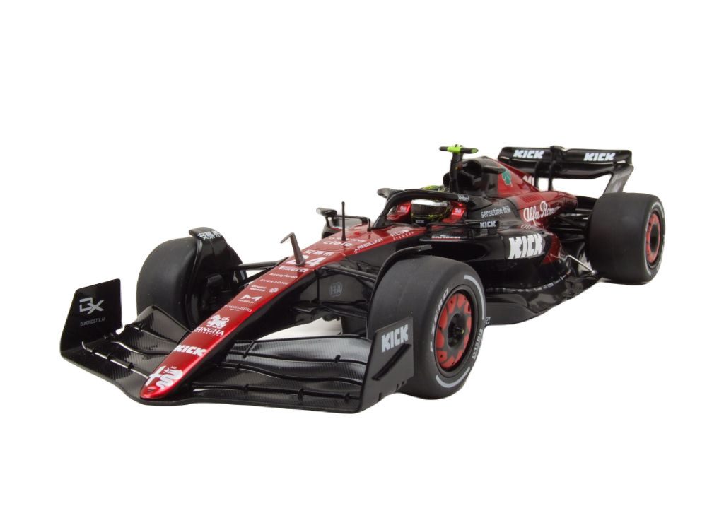 Modellauto Alfa Romeo C43 Formel 1 #24 Australien GP 2023 schwarz rot Guanyu