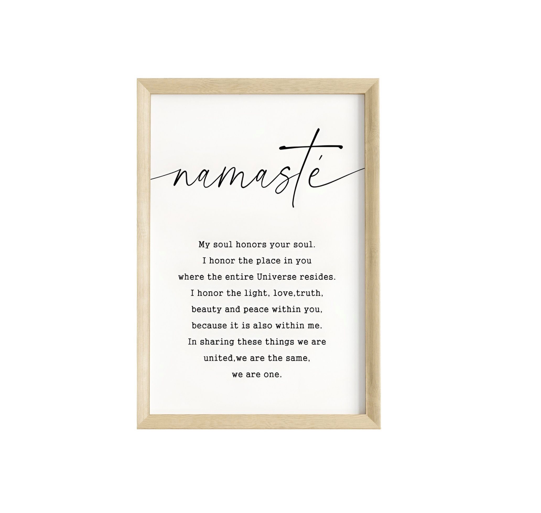 Yoga Namaste Rahmen ® Premium ohne · Poster Poster JUSTGOODMOOD