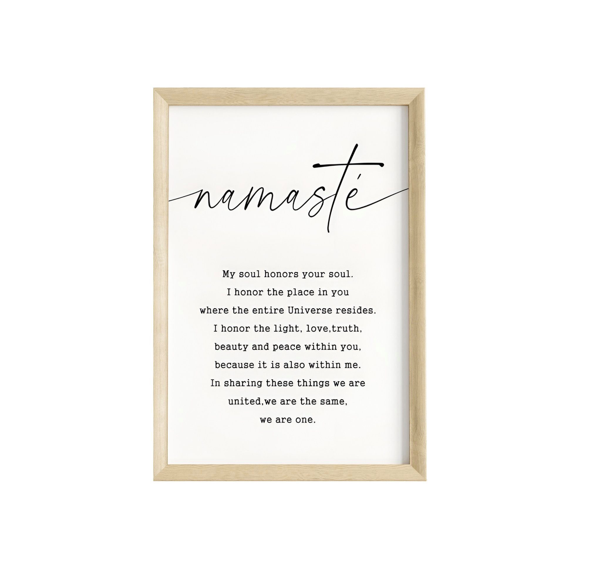 Poster Premium ® Namaste Yoga Poster · ohne Rahmen