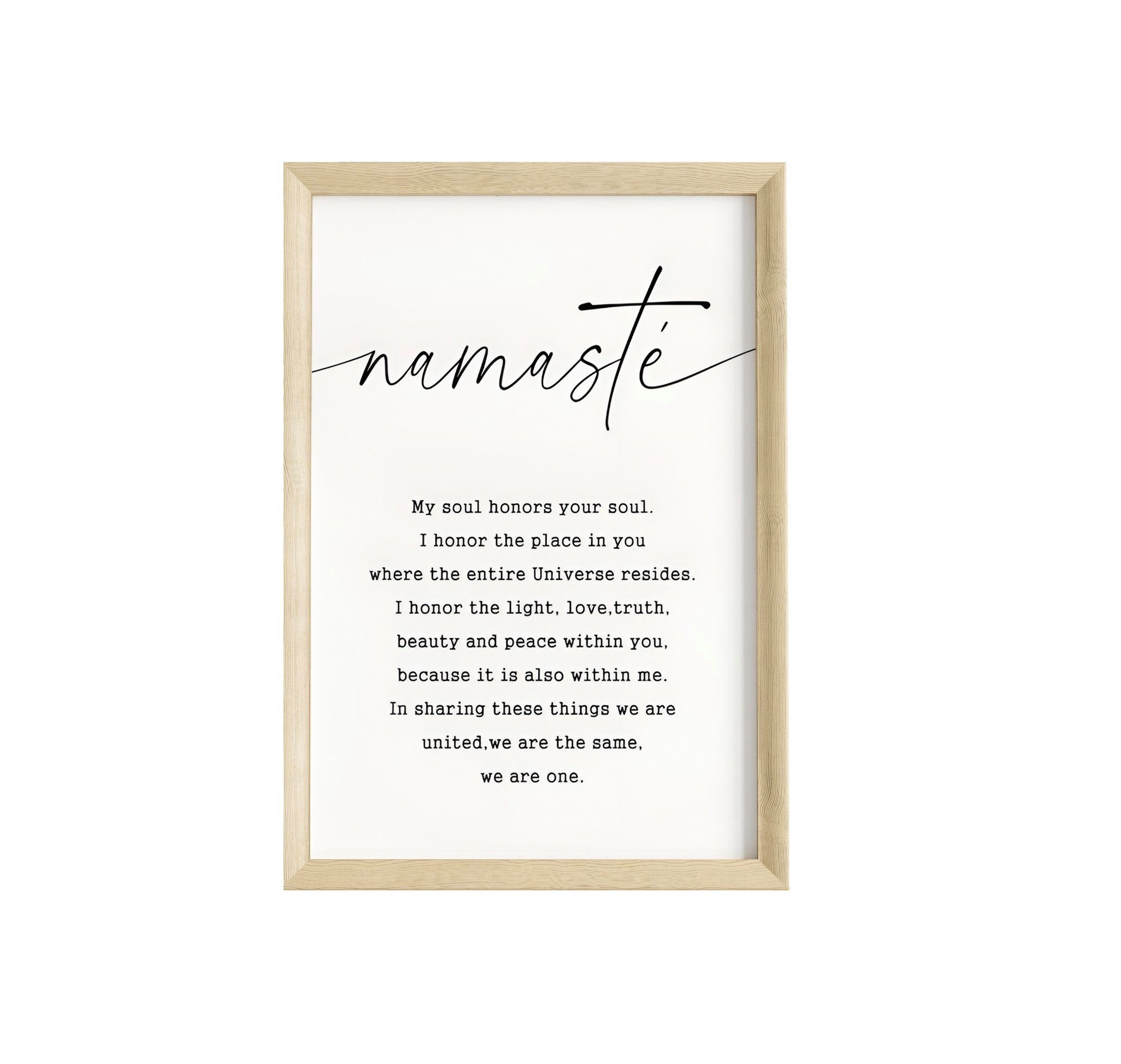 JUSTGOODMOOD Poster Premium ® Namaste Yoga Poster · ohne Rahmen