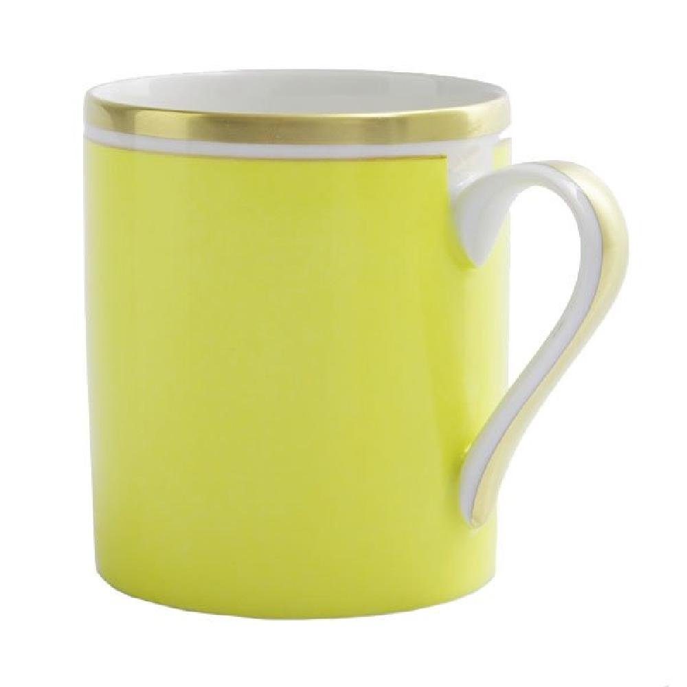 Reichenbach Tasse Kaffeebecher mit Henkel Gelb Colour Gold