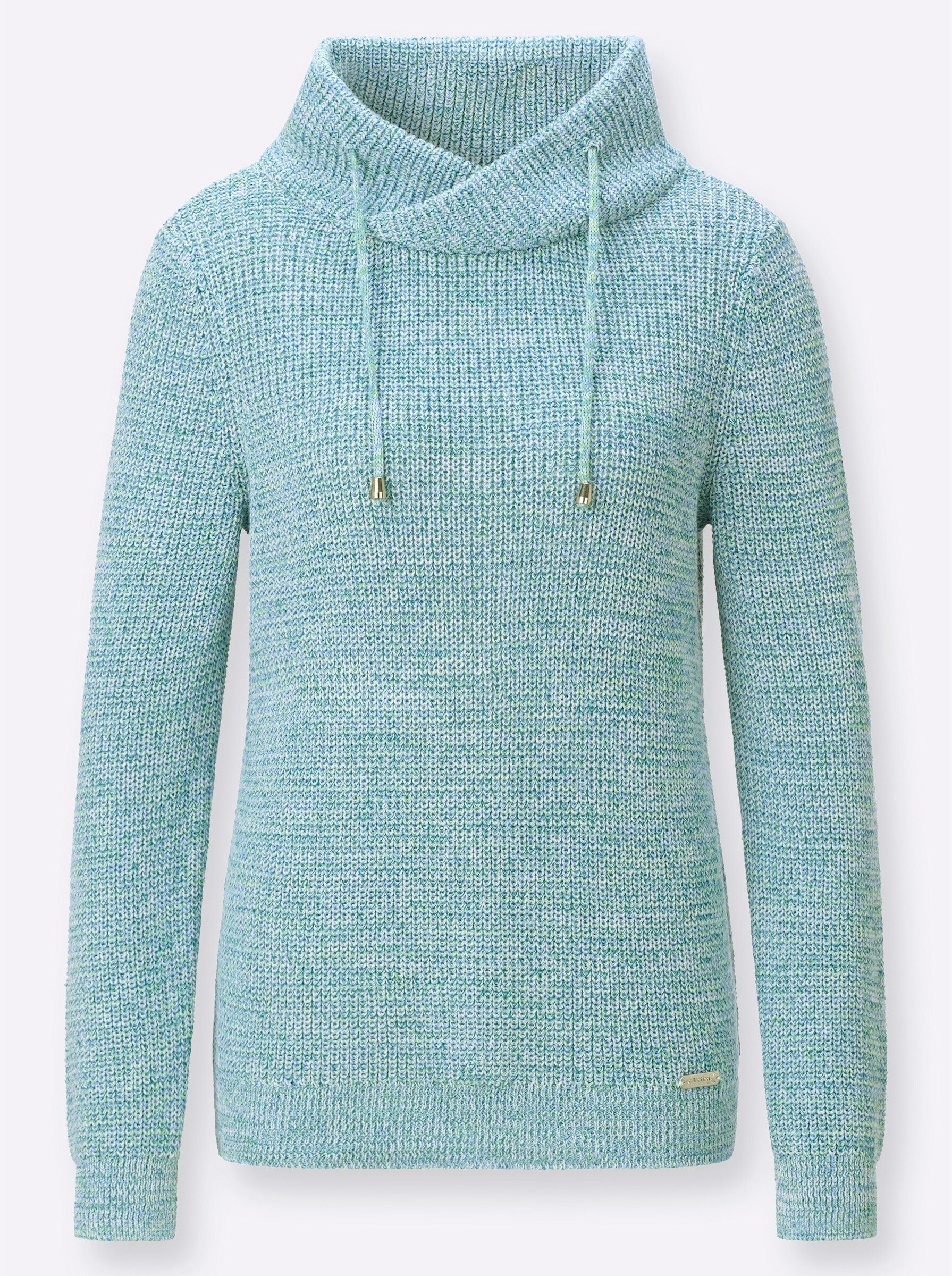 Strickpullover Stehkragen-Pullover Langarm