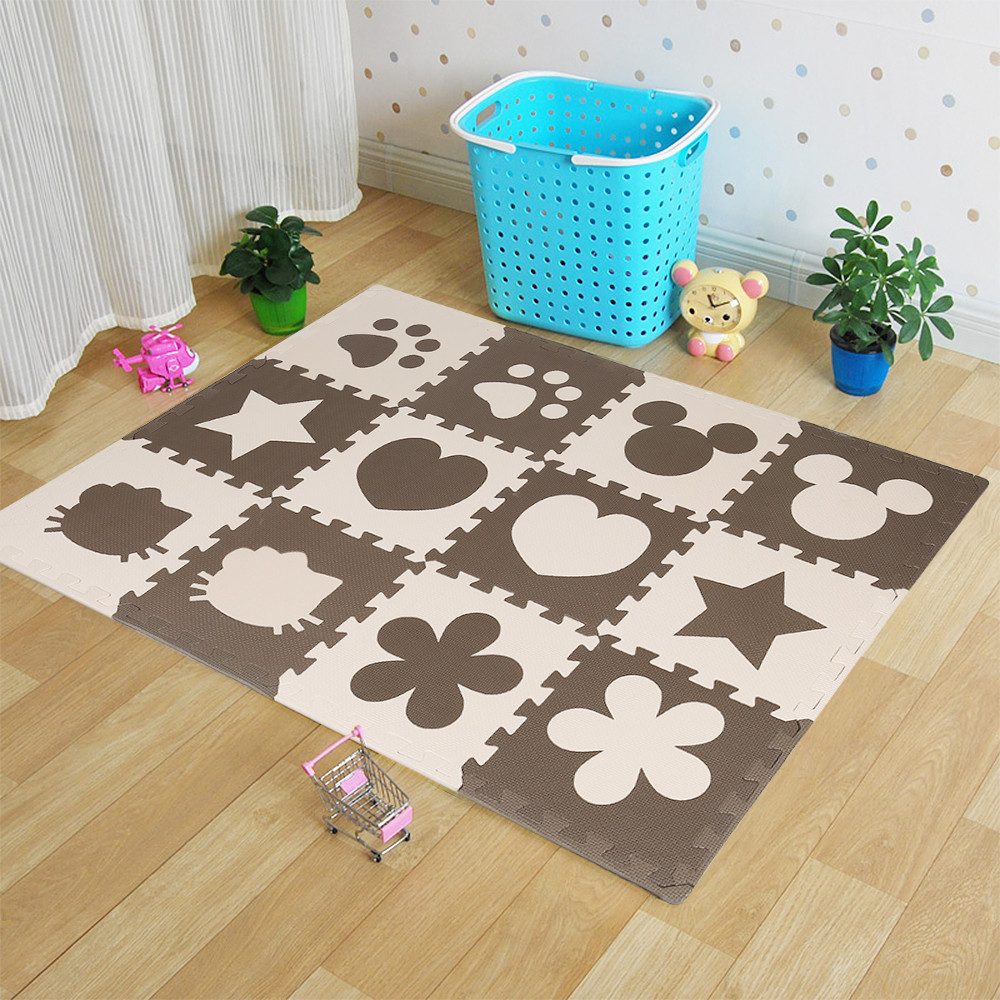JEOBEST Spielmatte Puzzlematte Krabbelmatte Schaumstoff-Puzzlematte, (24-tl günstig online kaufen