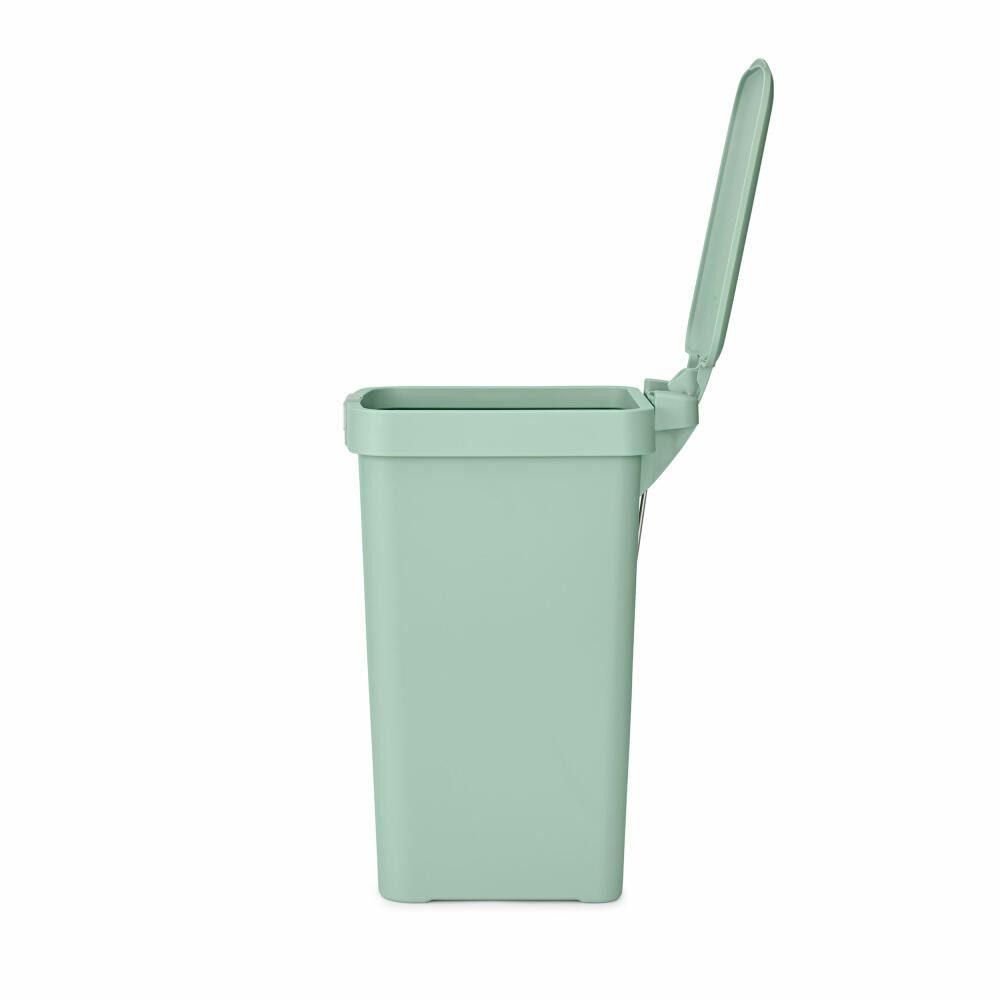 Brabantia Mülleimer StepUp Jade Green, 10 L, sanft schließender Deckel