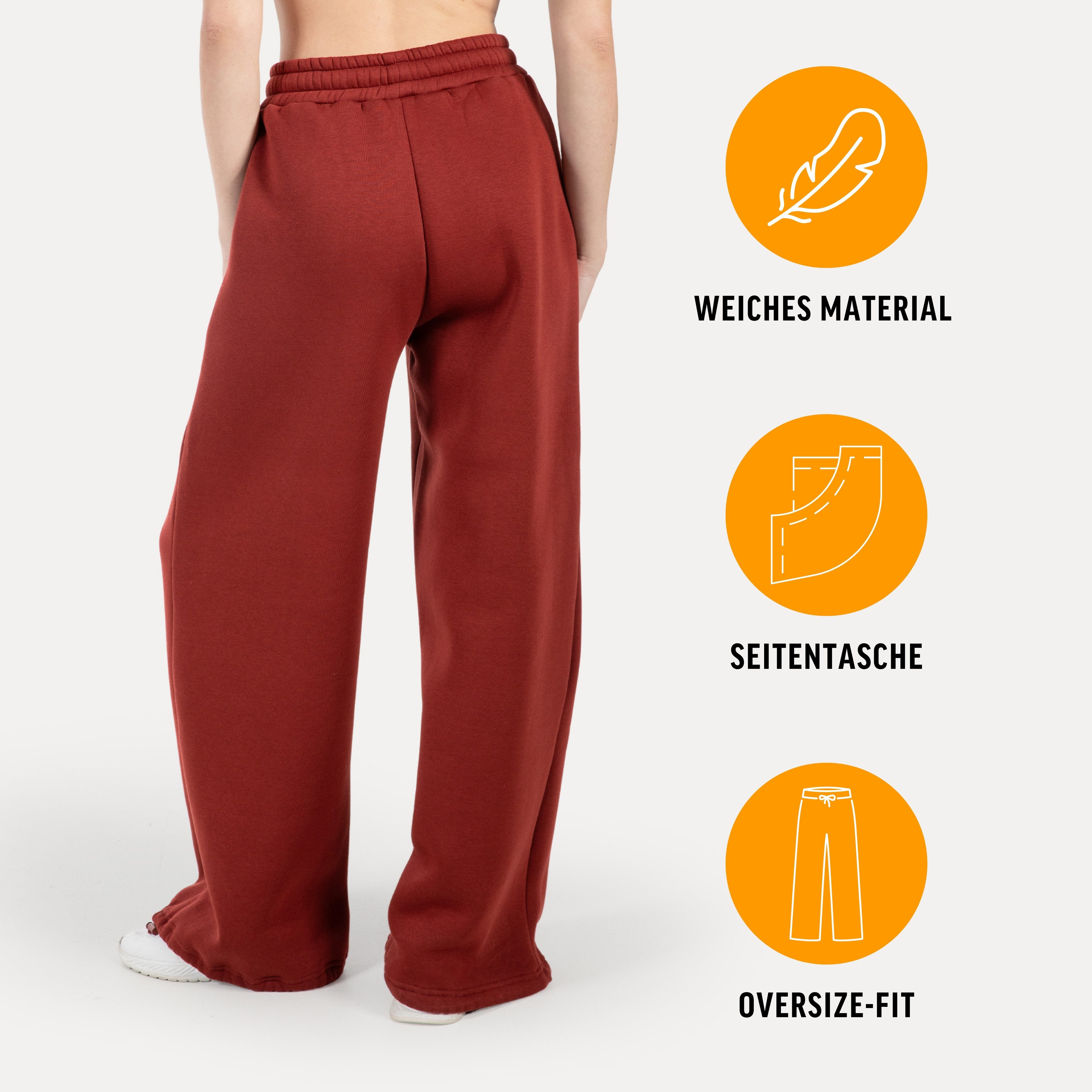 Smilodox Jogginghose Damen Siara, Bequeme Freizeithose mit Seitentaschen, Gym & Homewear Trainingshose mit verstellbarem Beinabschluss