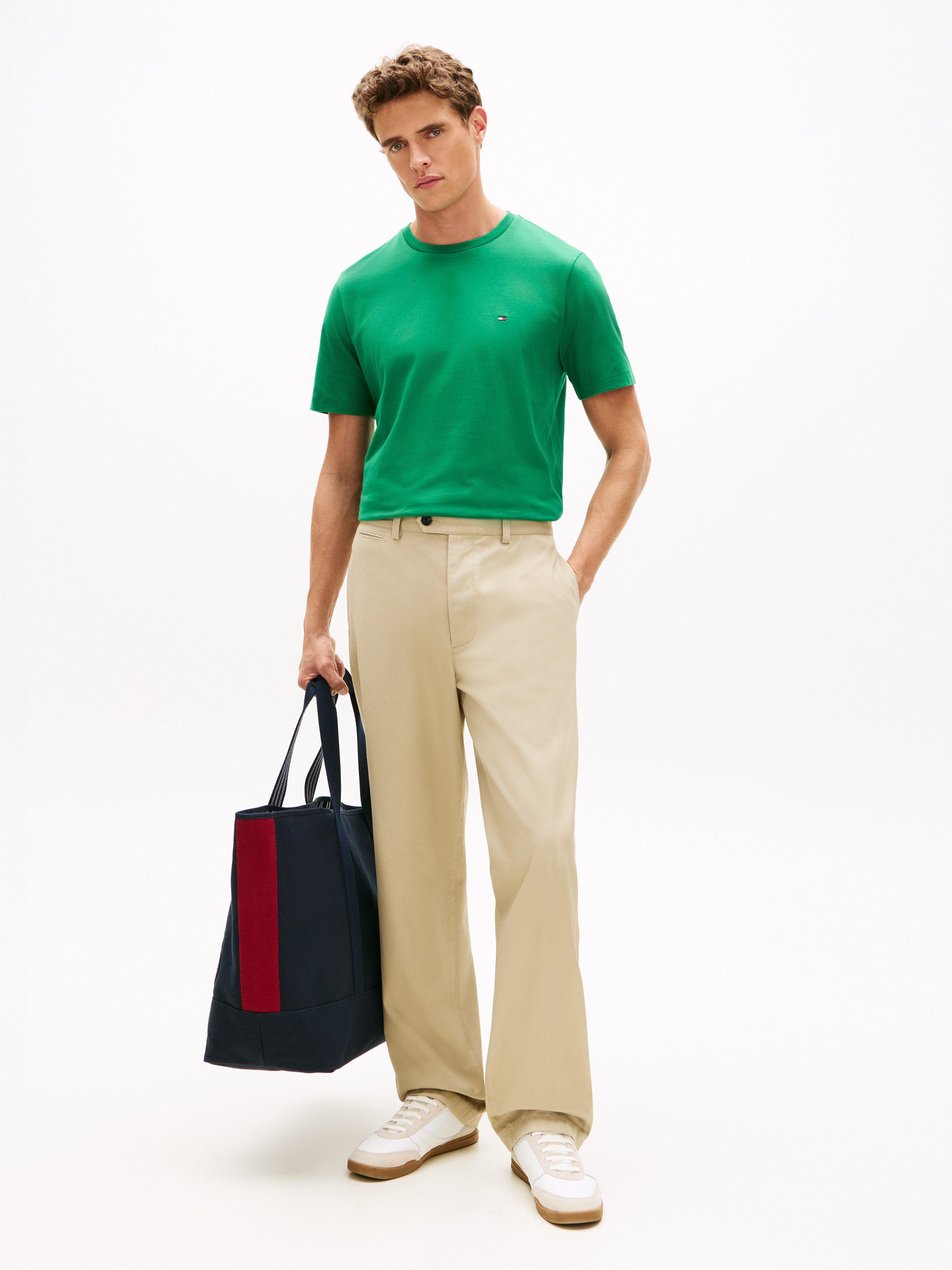 Tommy Hilfiger T-Shirt ESSENTIAL REGULAR FIT SOLID mit Stickerei unifarben, günstig online kaufen