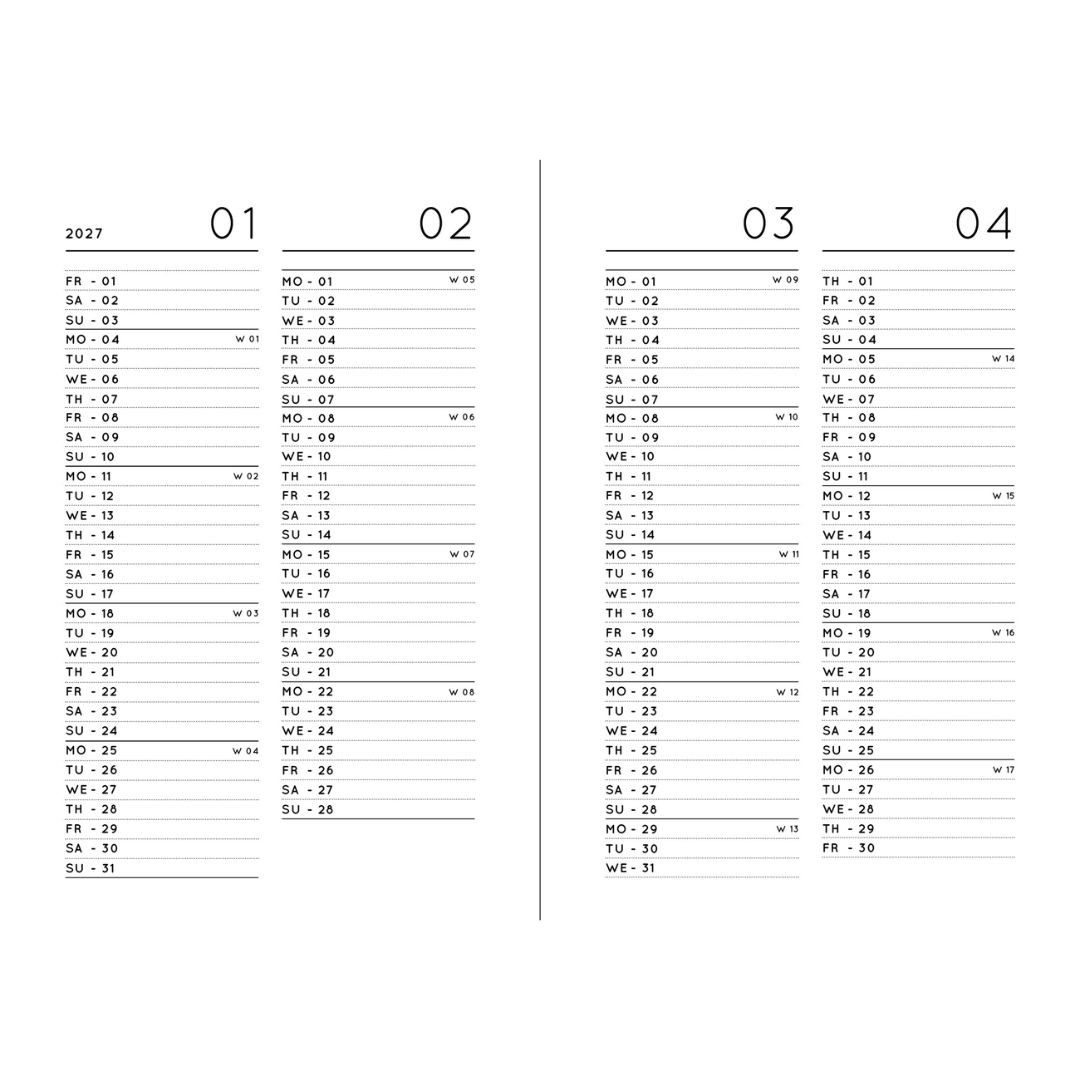 suebidou Taschenkalender Pocket Kalender DIN A6 'Planner 2026' verschiedene Farben, nachhaltig, kreativ