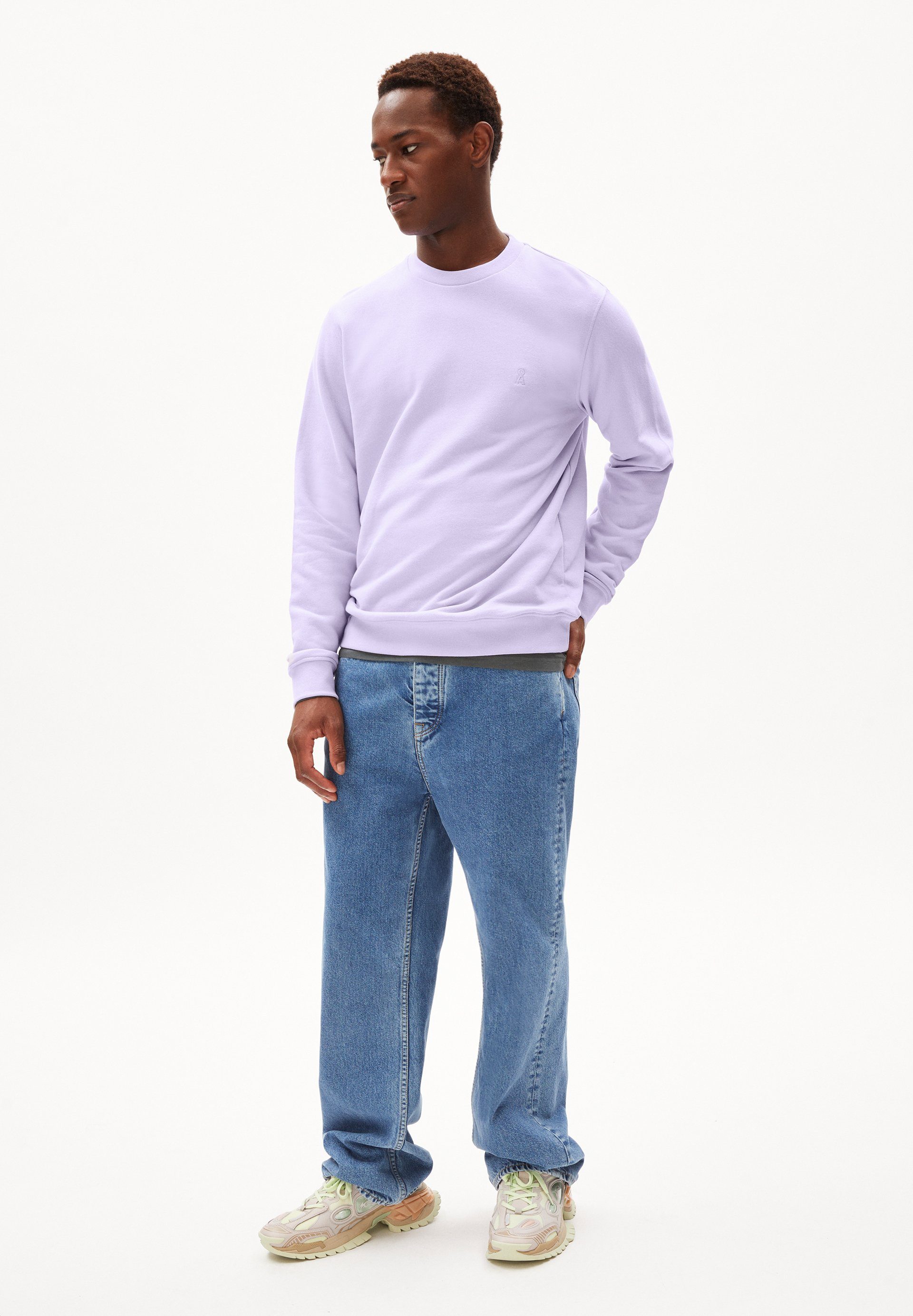 Armedangels Sweatshirt BAARO COMFORT (1-tlg) Herren light lavender
