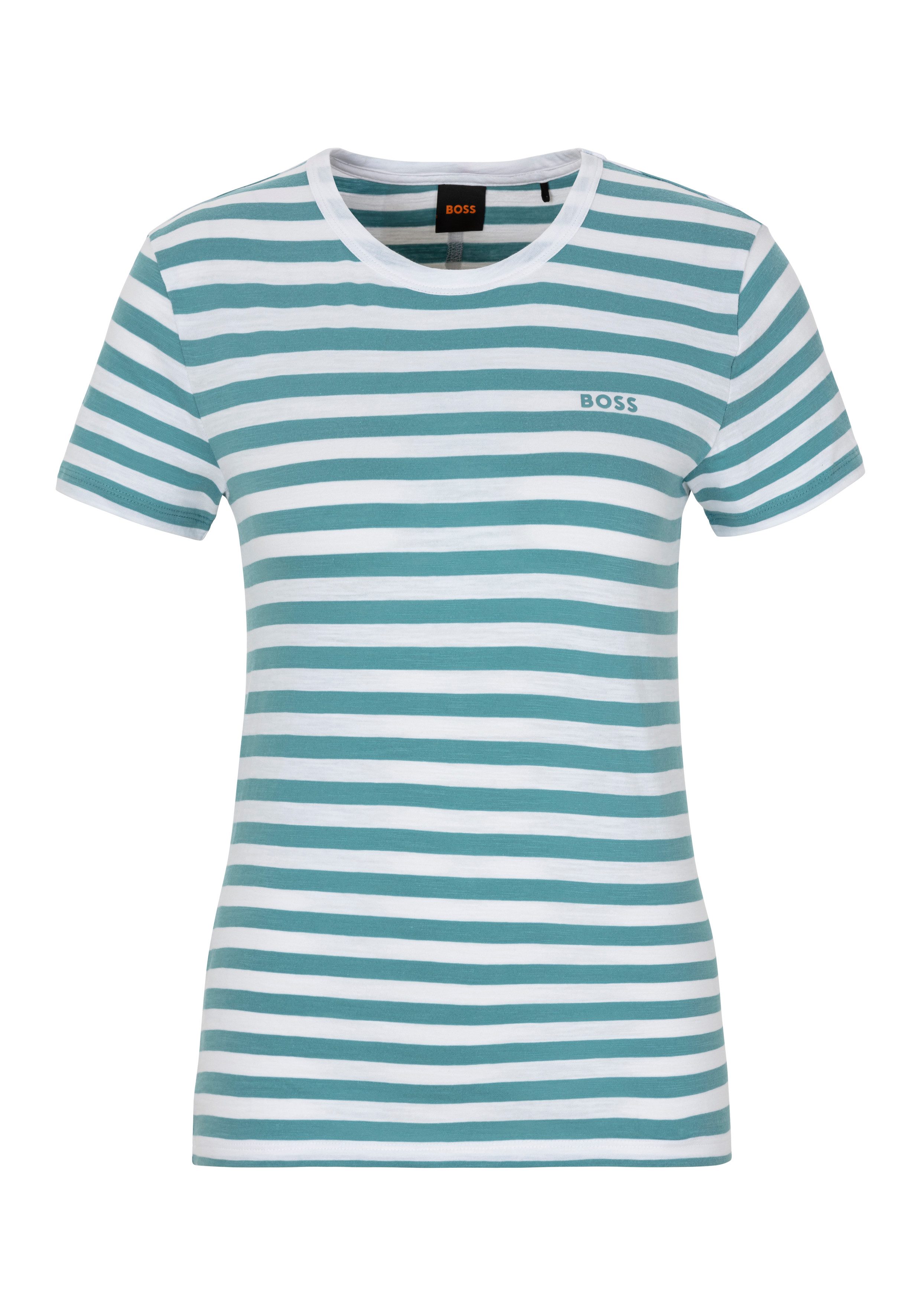 BOSS ORANGE T-Shirt "Esla Striped Premium Damenmode", Premium Damenmode, im günstig online kaufen