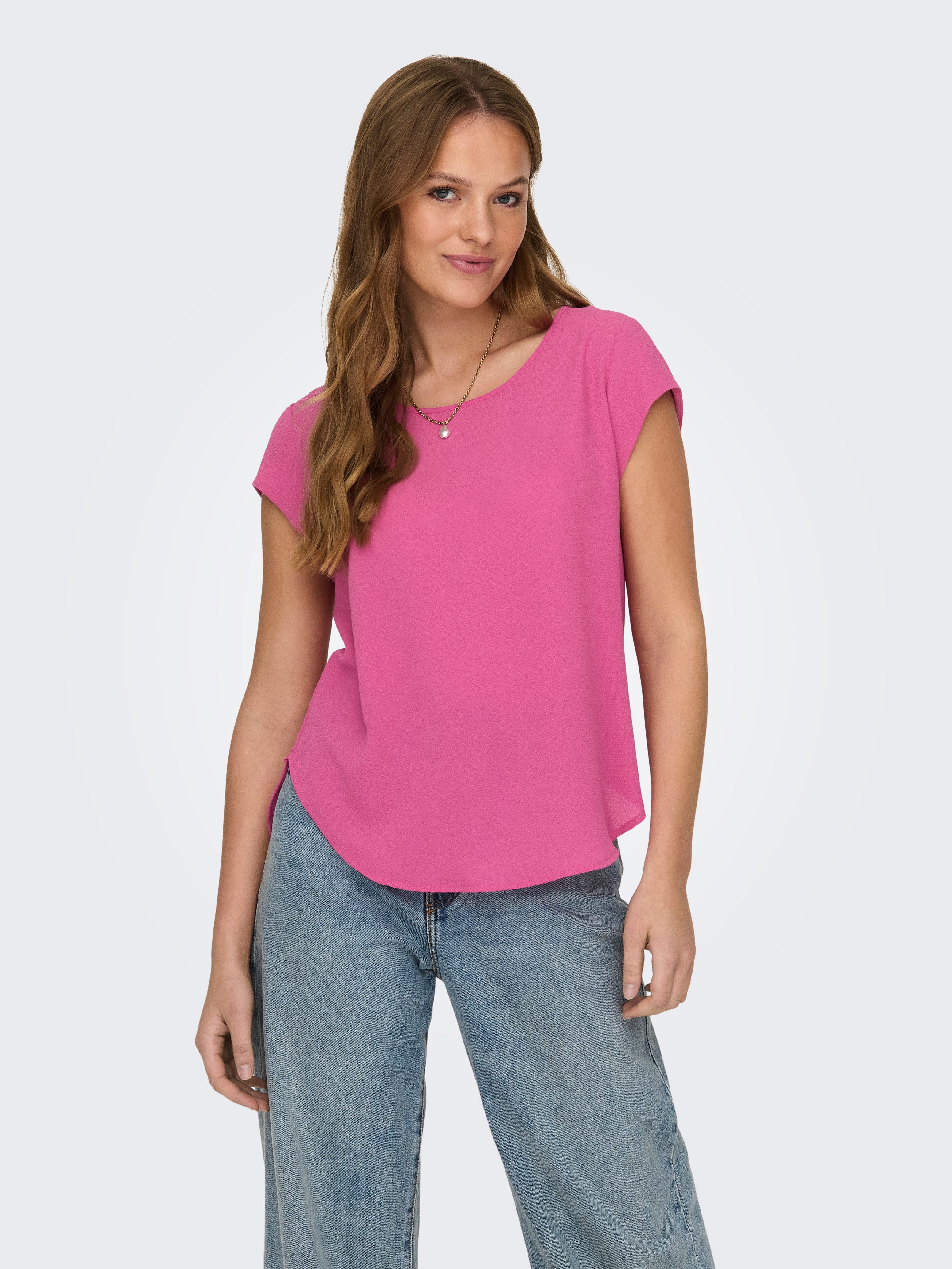 ONLY Kurzarmbluse ONLVIC S/S SOLID TOP günstig online kaufen