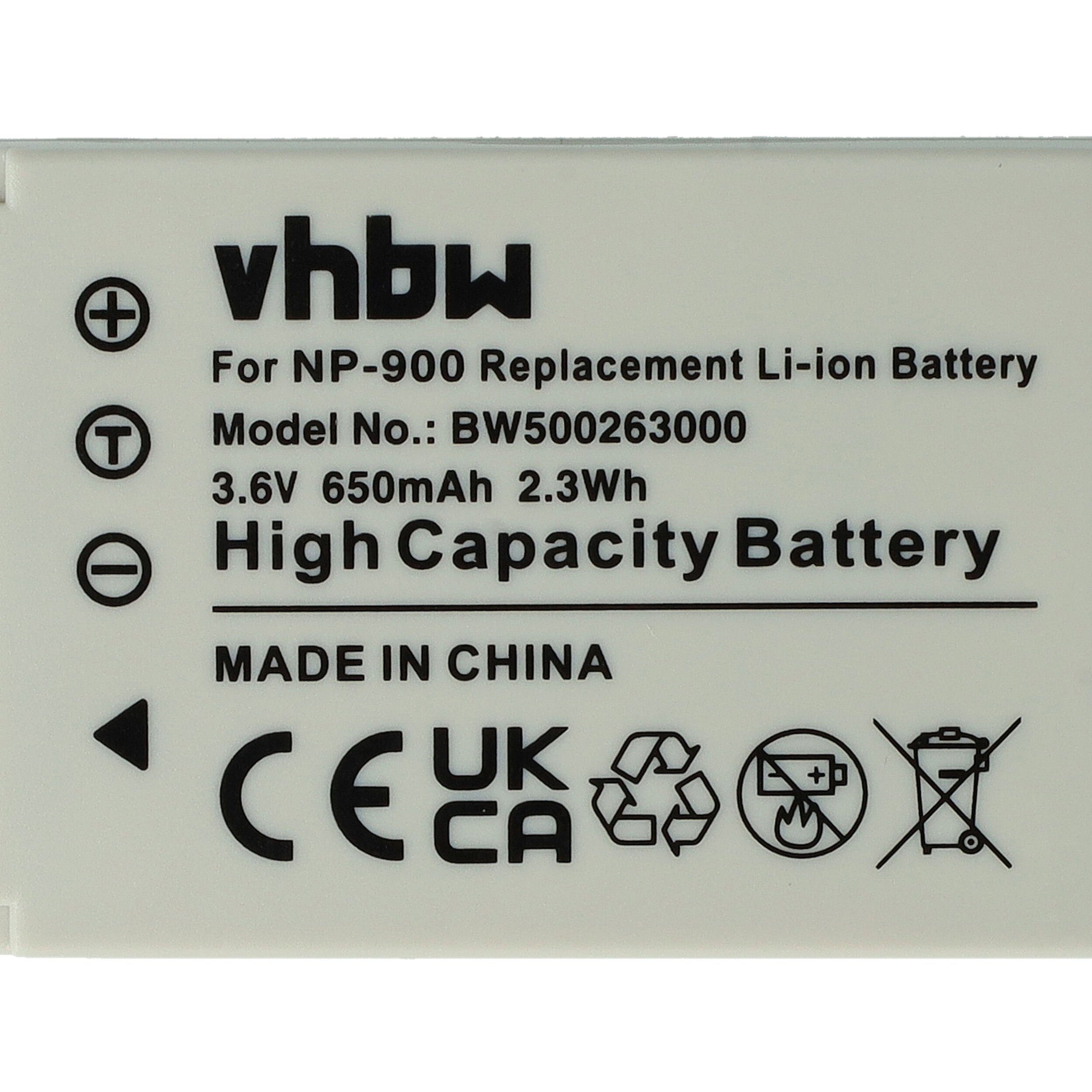 vhbw kompatibel X50, X5 DC-5080, Li-Ion XS7, Maginon 650 mAh Slimline (3,6 X60, Kamera-Akku mit V) X6, X4