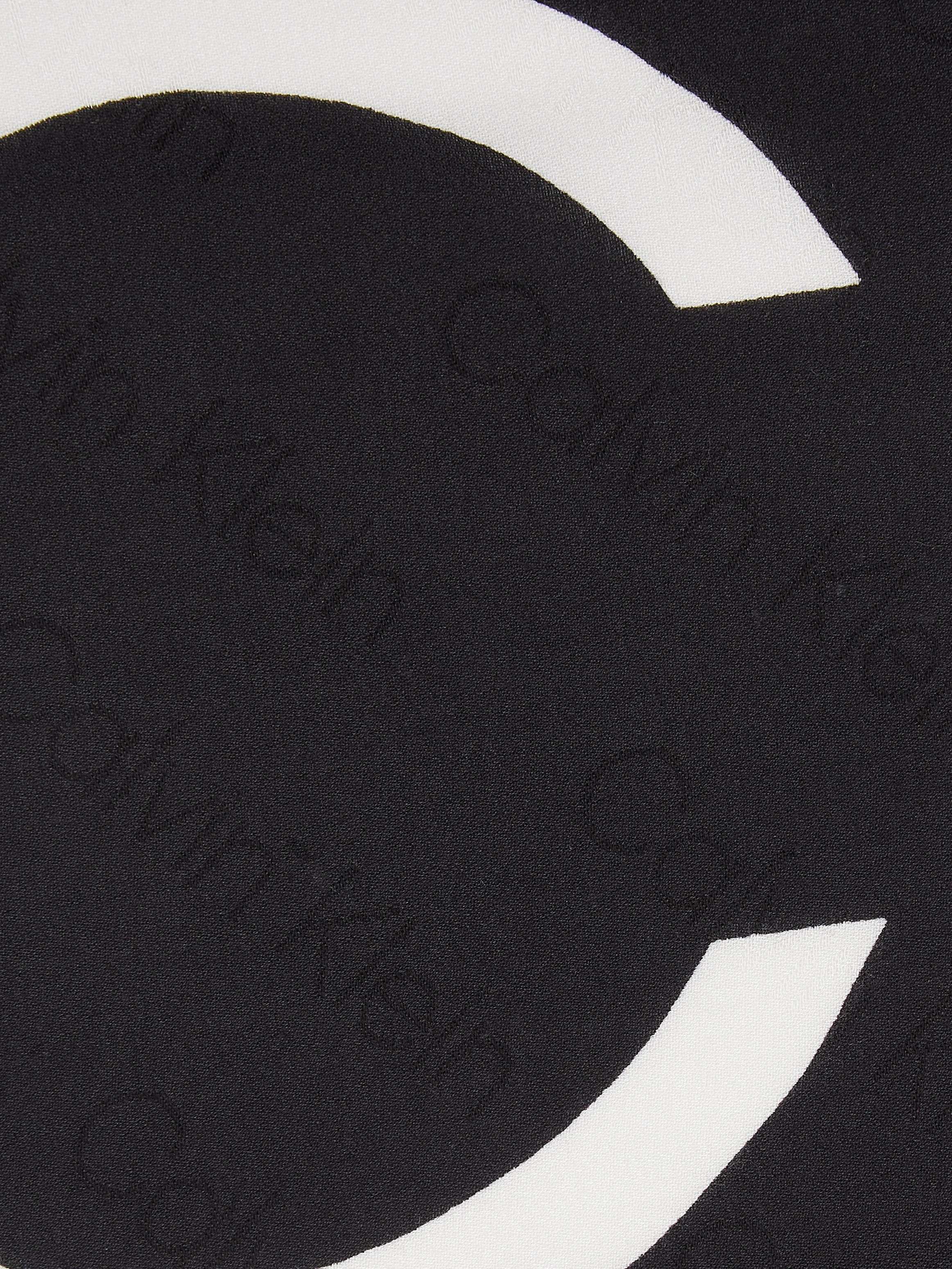 Calvin Klein Schal schwarz-weiß JQ 70X180 LOGO SCARF O/PRINT