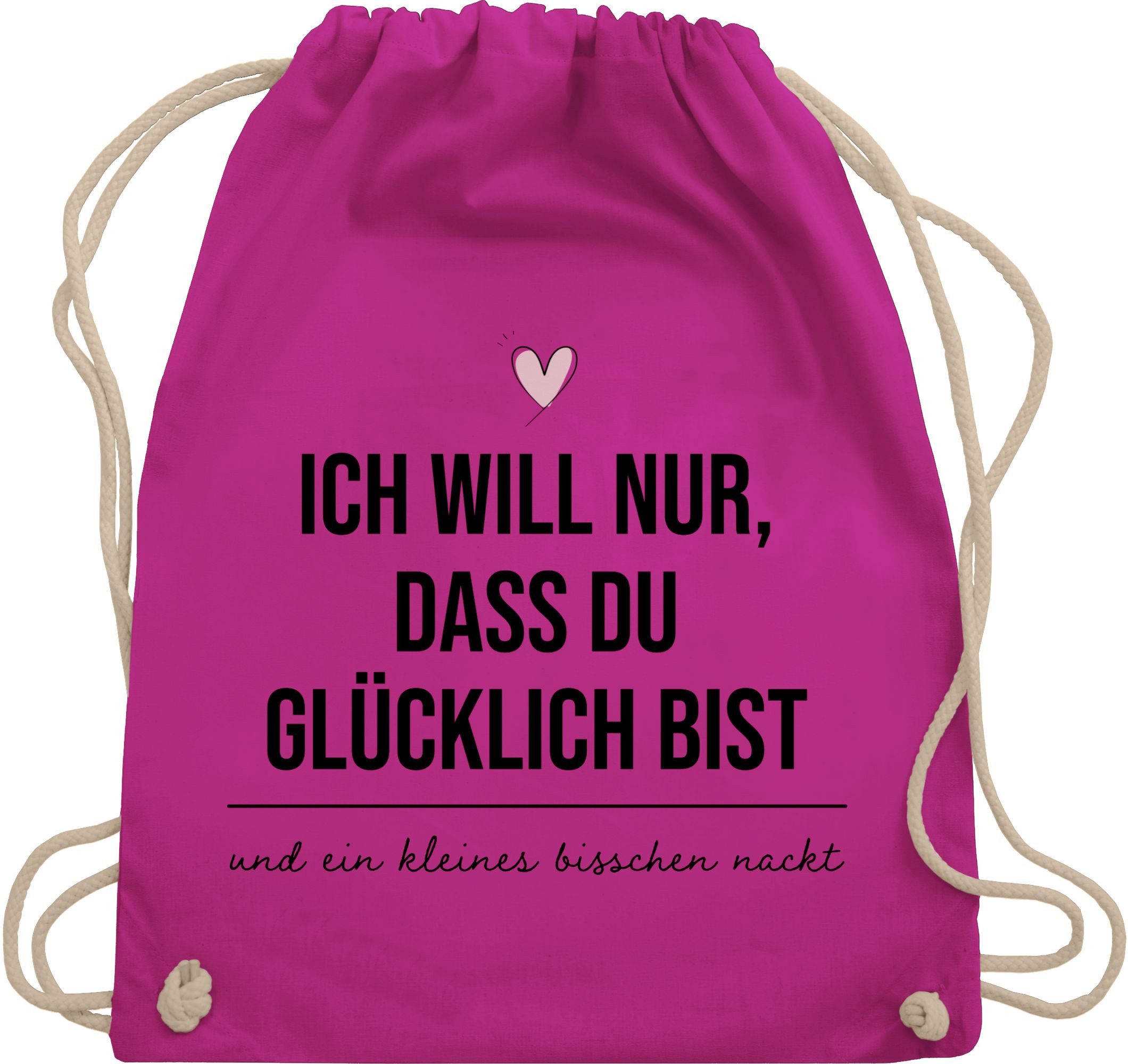 Shirtracer Turnbeutel Ich will nur dass du glücklich bist und ein kleines bisschen nackt I P, Pärchen