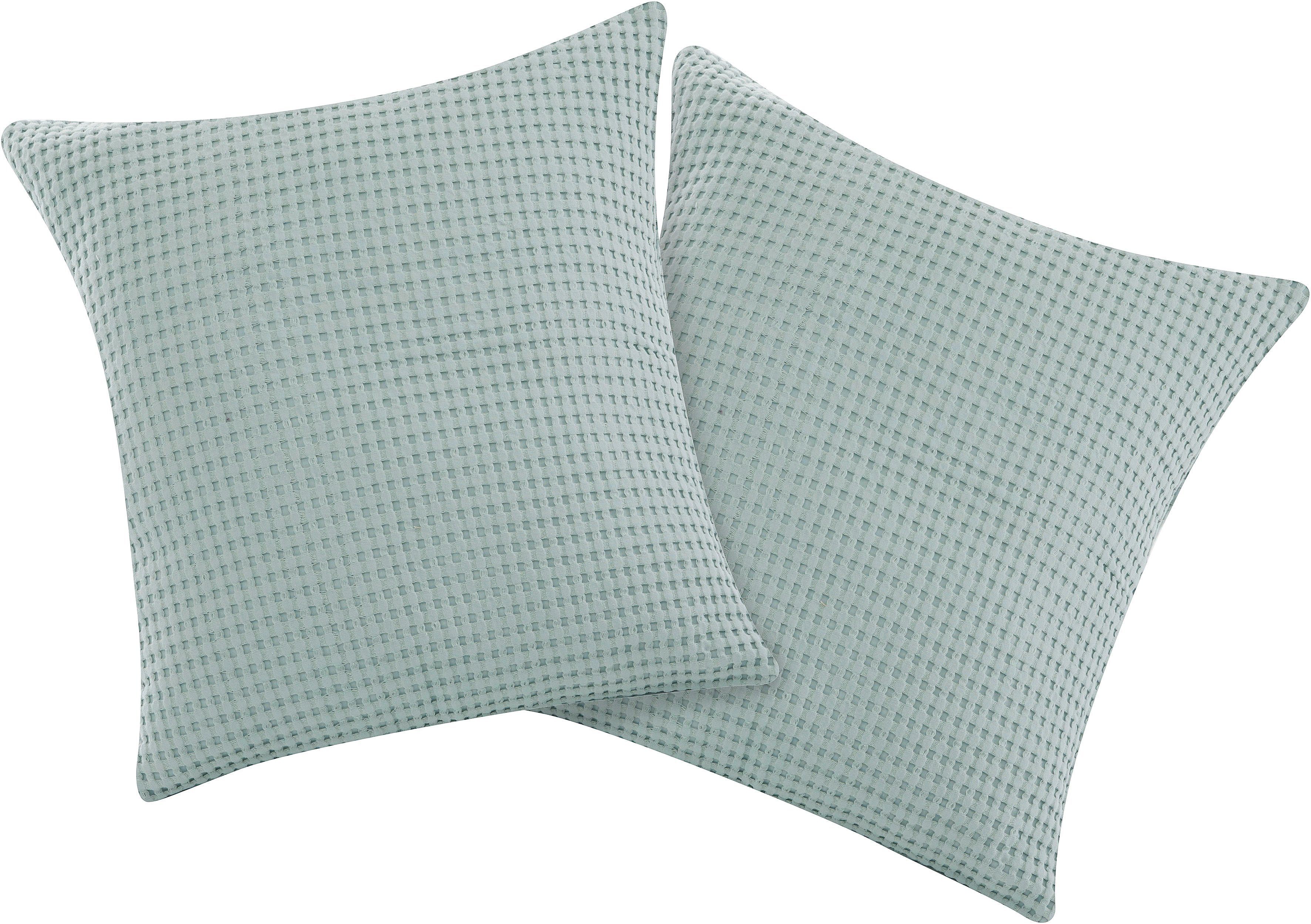 OTTO home Kissenbezug Greta, (2 Stück), in Waffelpiqué Optik, in vielen Farben erhältlich, Bezug in 50x50 cm