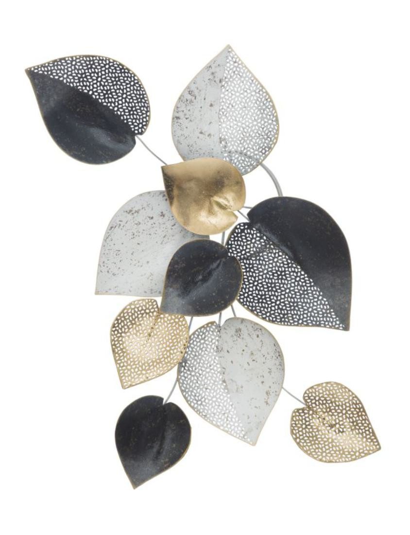 Mauro Ferretti Wandbild Pannello Wanddekoration 62.5 x 40 x 5.5 cm Metall Gold Mehrfarbig