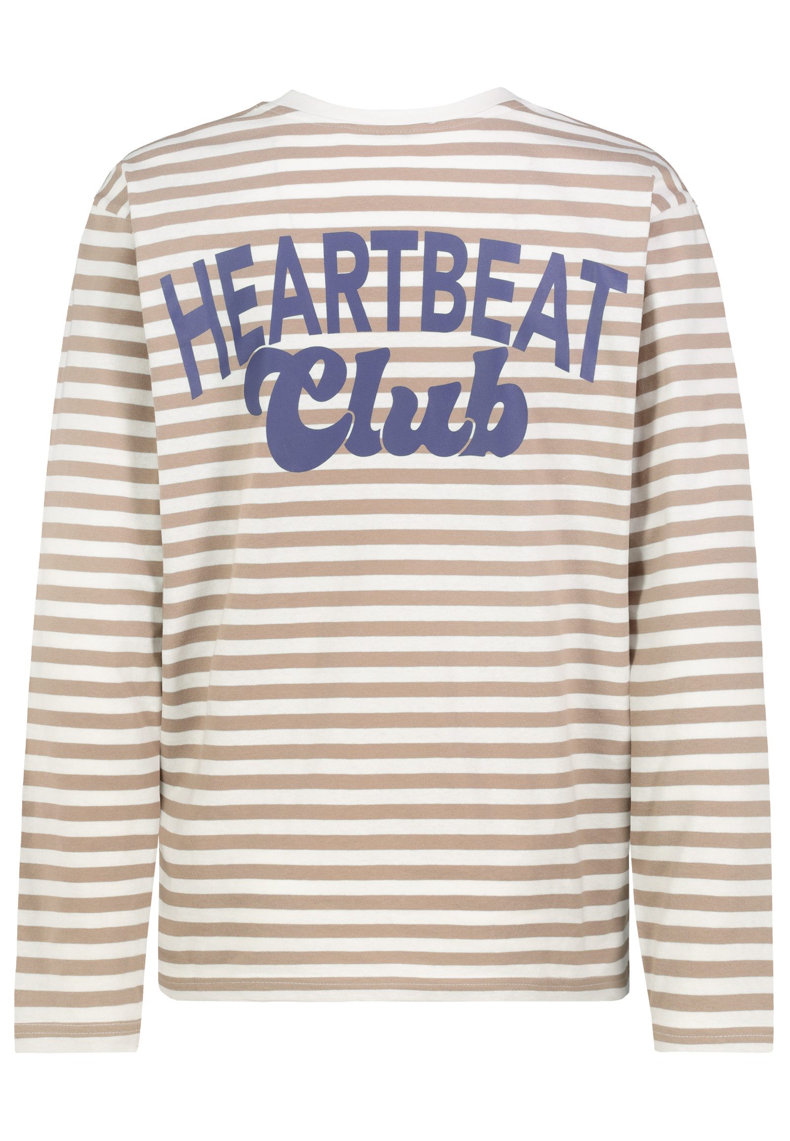 SUBLEVEL Langarmshirt Damen Shirt mit Streifen und Print langarm, lockerer günstig online kaufen