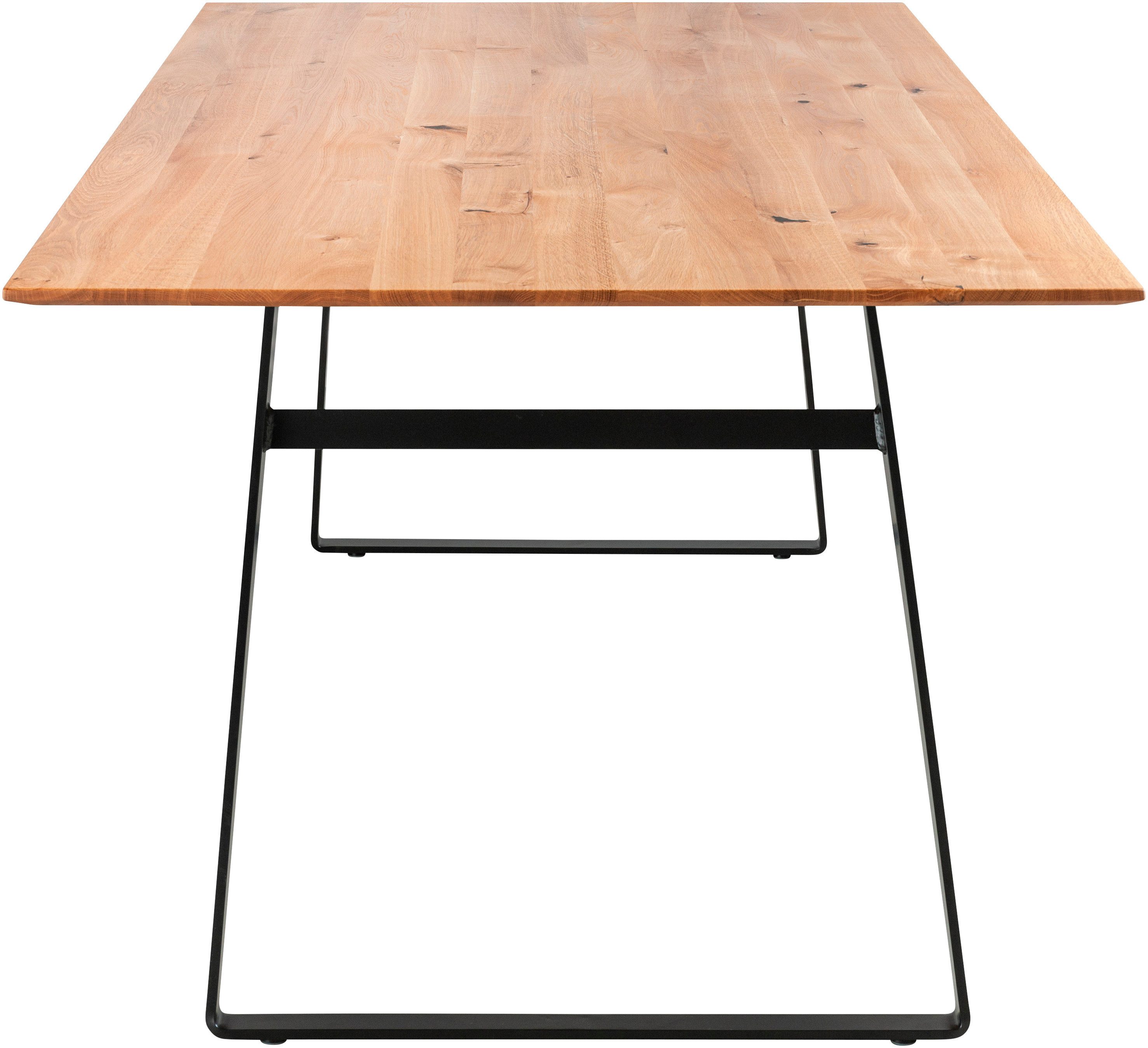 Musterring Esstisch Tavia, Bügelgestell in 3 Farben, Platte Charakter-Eiche geölt, fest montiert