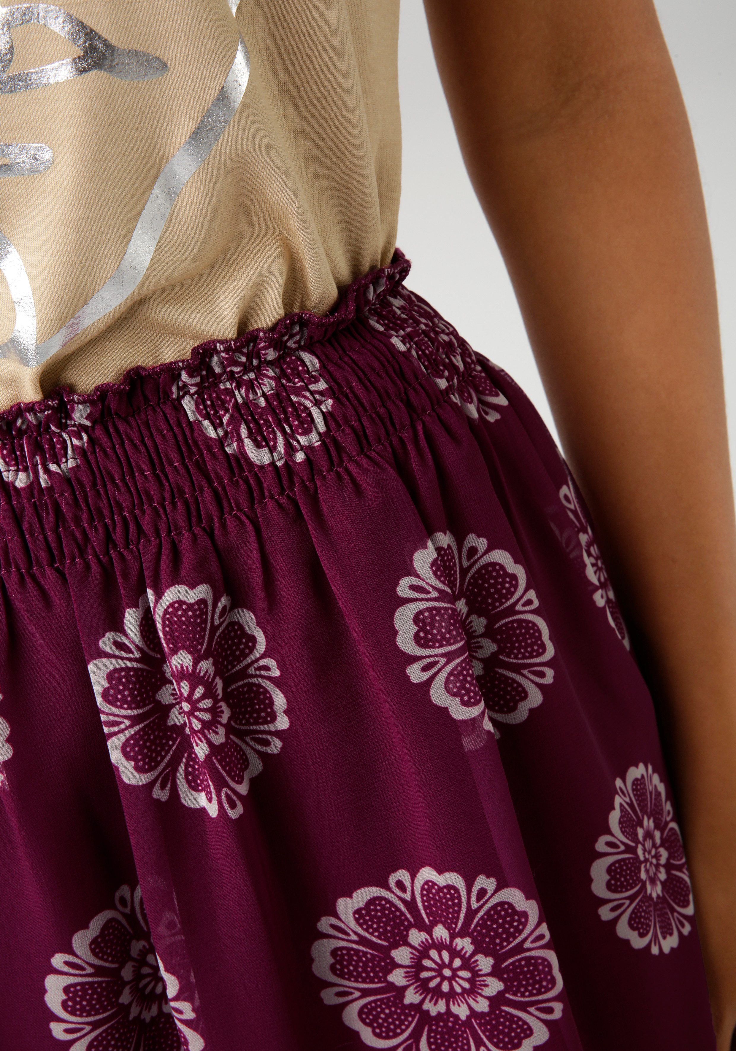 Aniston CASUAL Minirock mit extravaganten Blütendruck