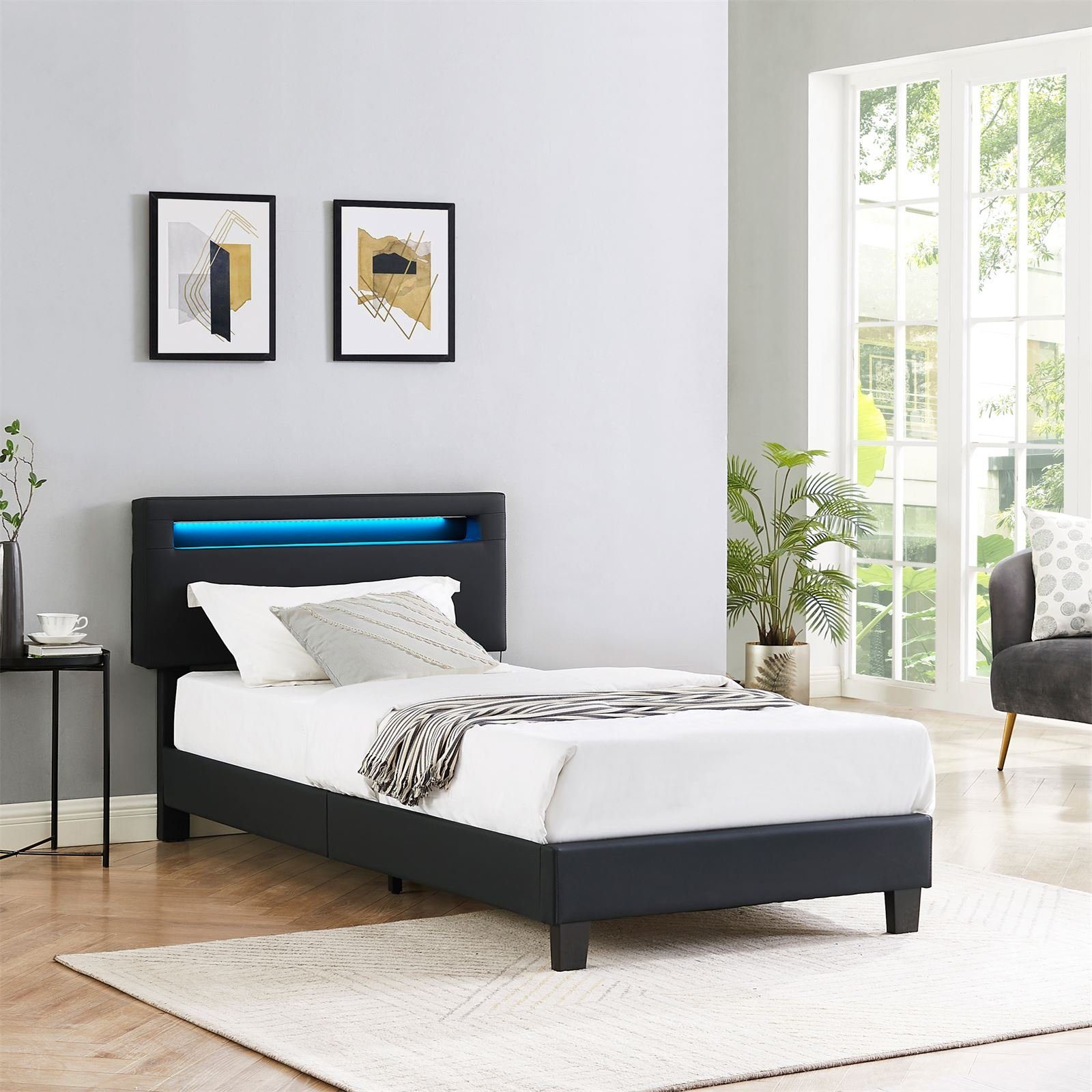 CARO-Möbel Polsterbett BENITO, Polsterbett 90x200 cm günstig online kaufen