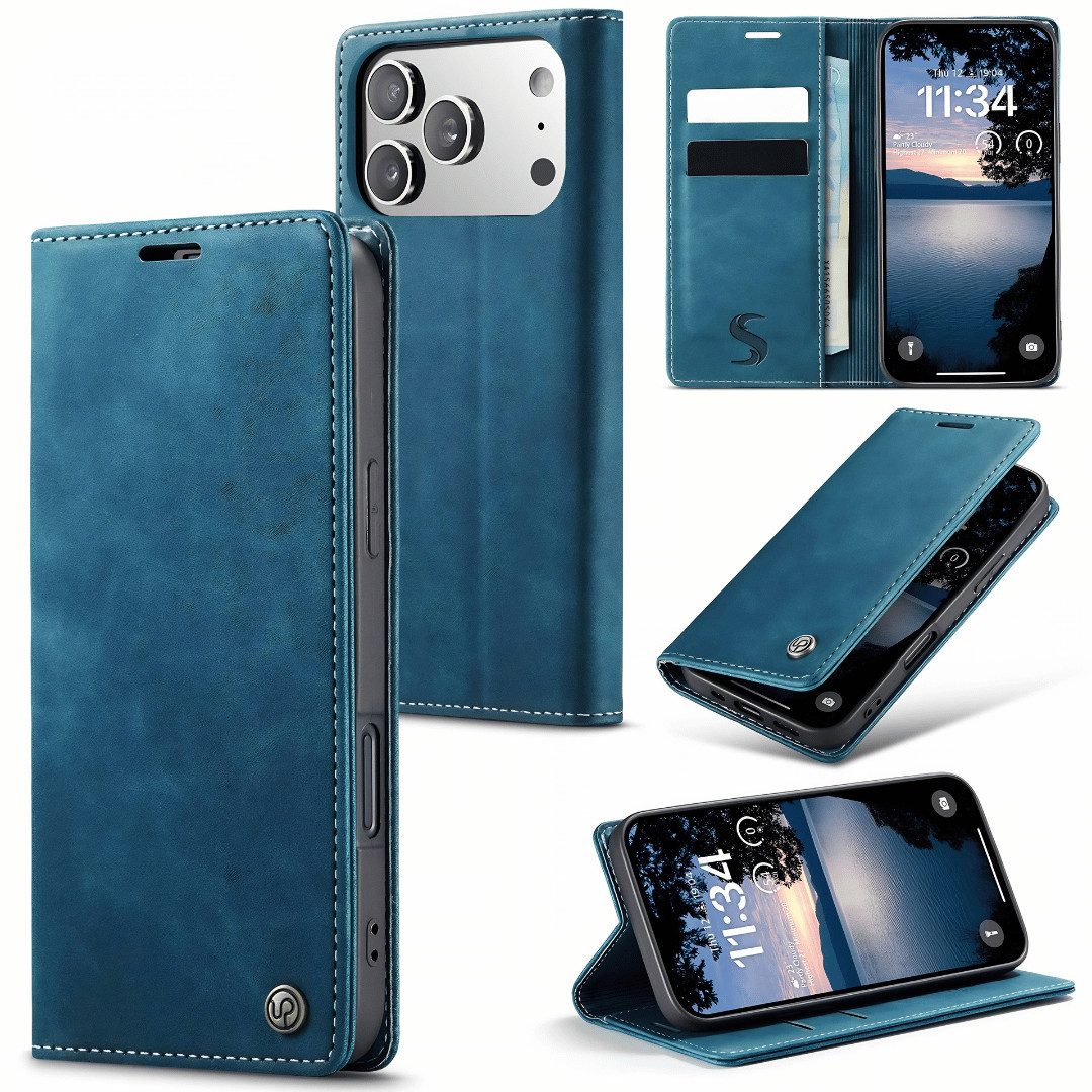 SmartUP Smartphone-Hülle für Apple iPhone 18 Pro Max Klapphülle Fliphülle Case Tasche Etui 6,9, integrierte Standfunktion, Kartenfächer